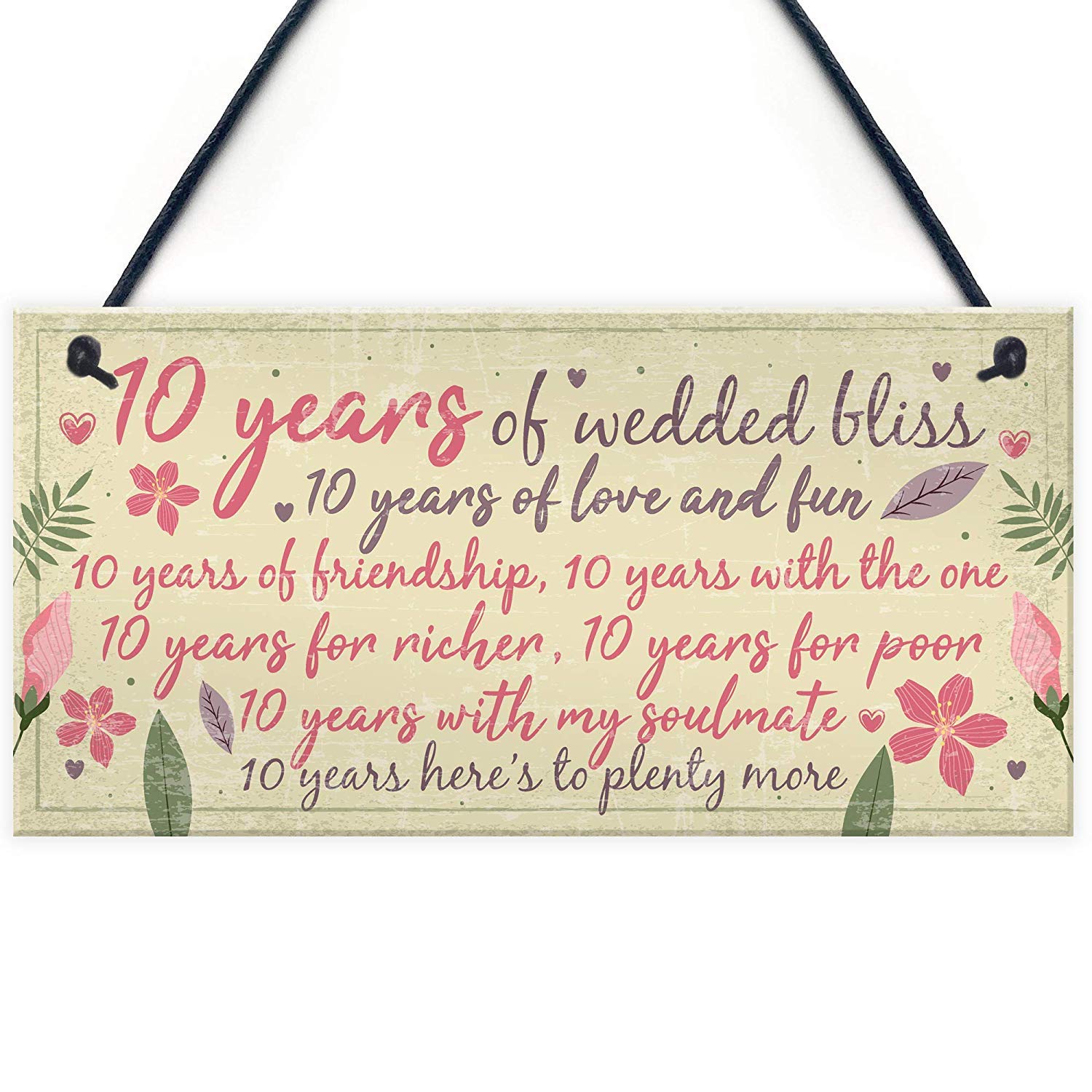 10 year wedding anniversary card husband