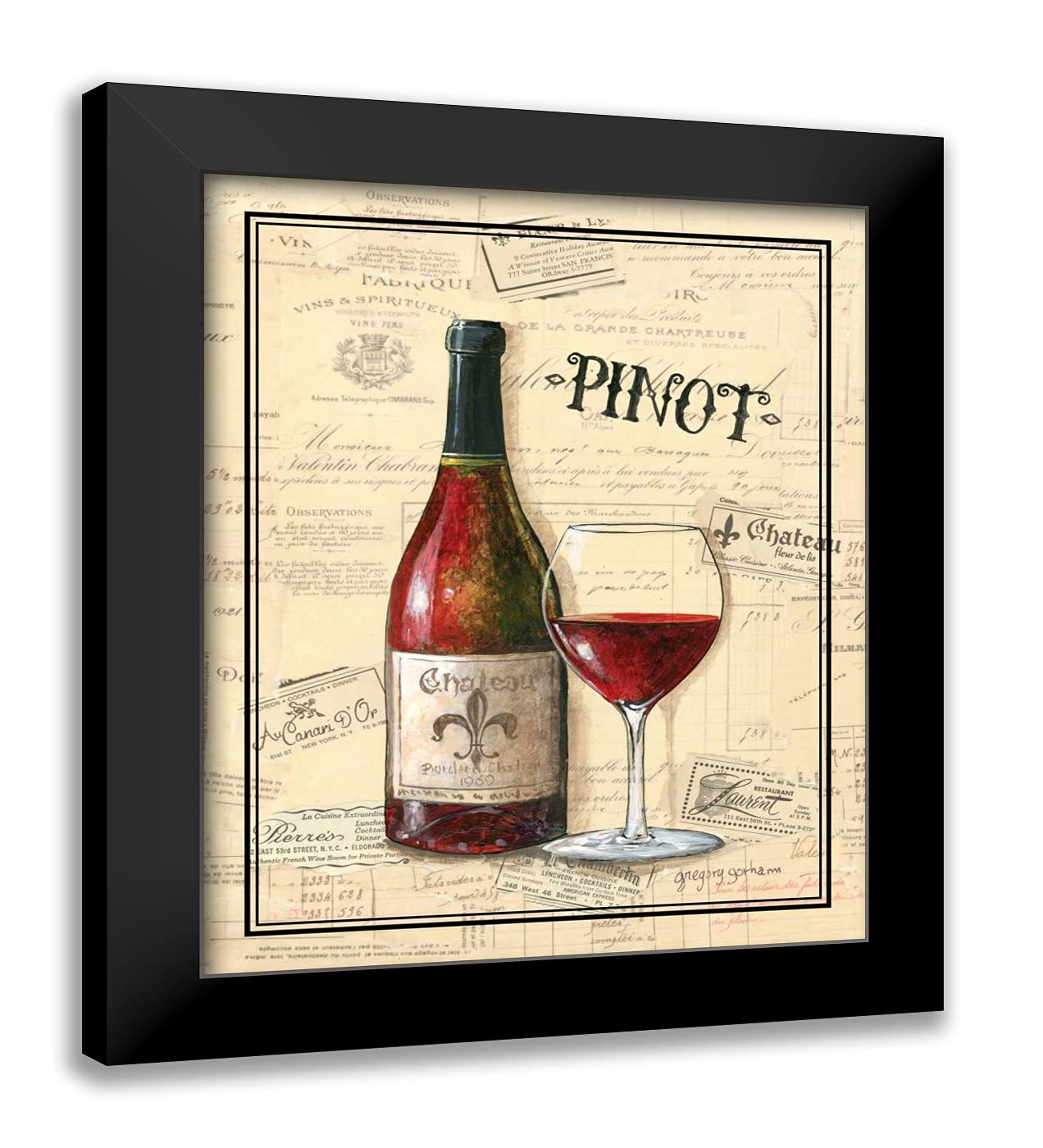 ArtDirectGorham, Gregory 20x24 Black Modern Framed Art Print Titled: Chateau Fleur de Lis