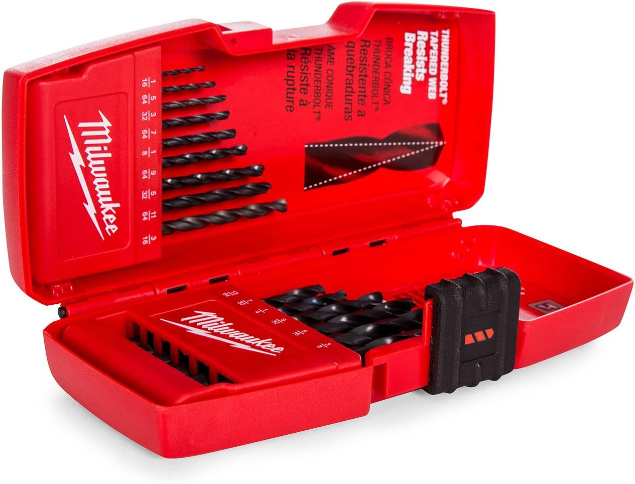 Milwaukee Electric Tools 15-pc Thunderbolt Black Oxide Drill Bit Set