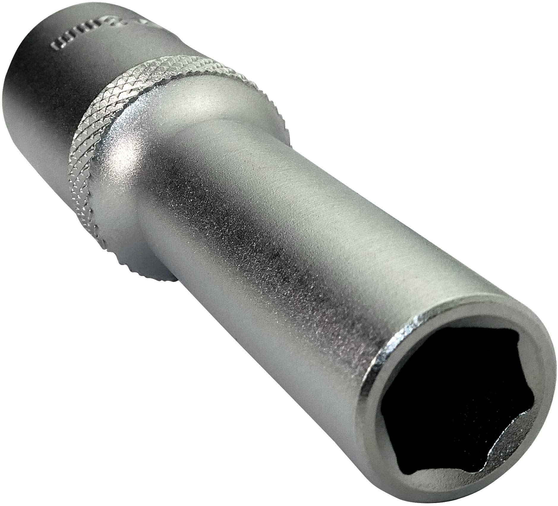 AERZETIX - Llave de vaso - Profundo/extendido/largo - 3/8x8mm - para atornillar/trinquete manual/neumático - Cuerpo cilíndrico - Hexagonal/6 lados Allen - en acero CR-V - Color plata - C45181