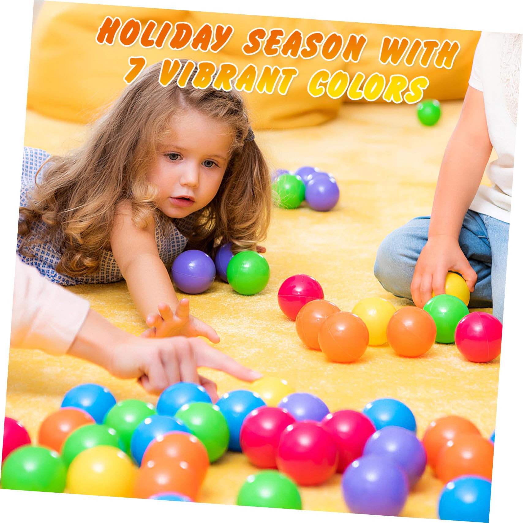 BESPORTBLE 100 Bolas Redondas de Plástico para Piscina de Bolas Oceánicas, Juguetes Funcionales para Niños en Fiestas y Juegos de Piscina Color Aleatorio