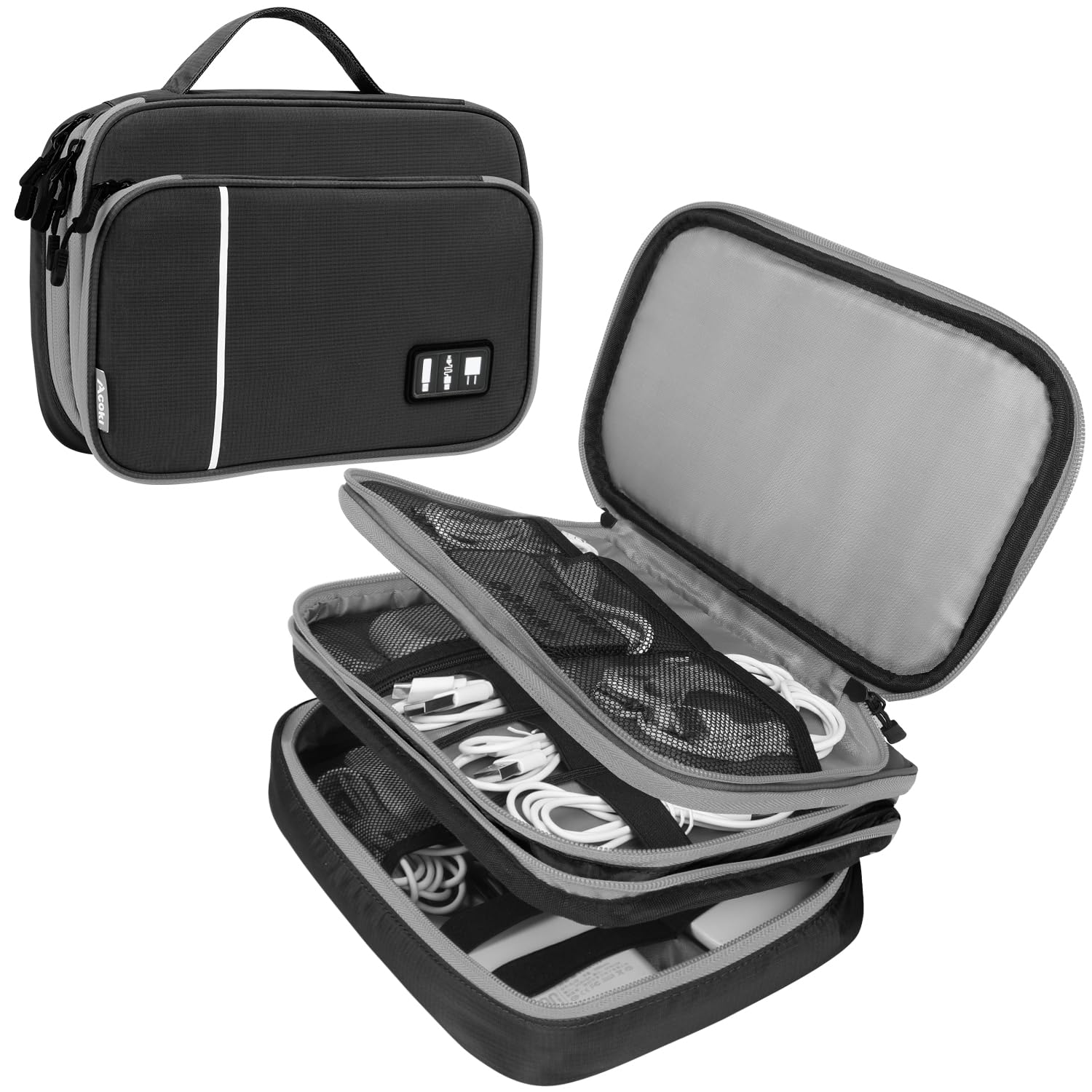 Sac de rangement de câbles étanche avec protection carte SD et batterie
