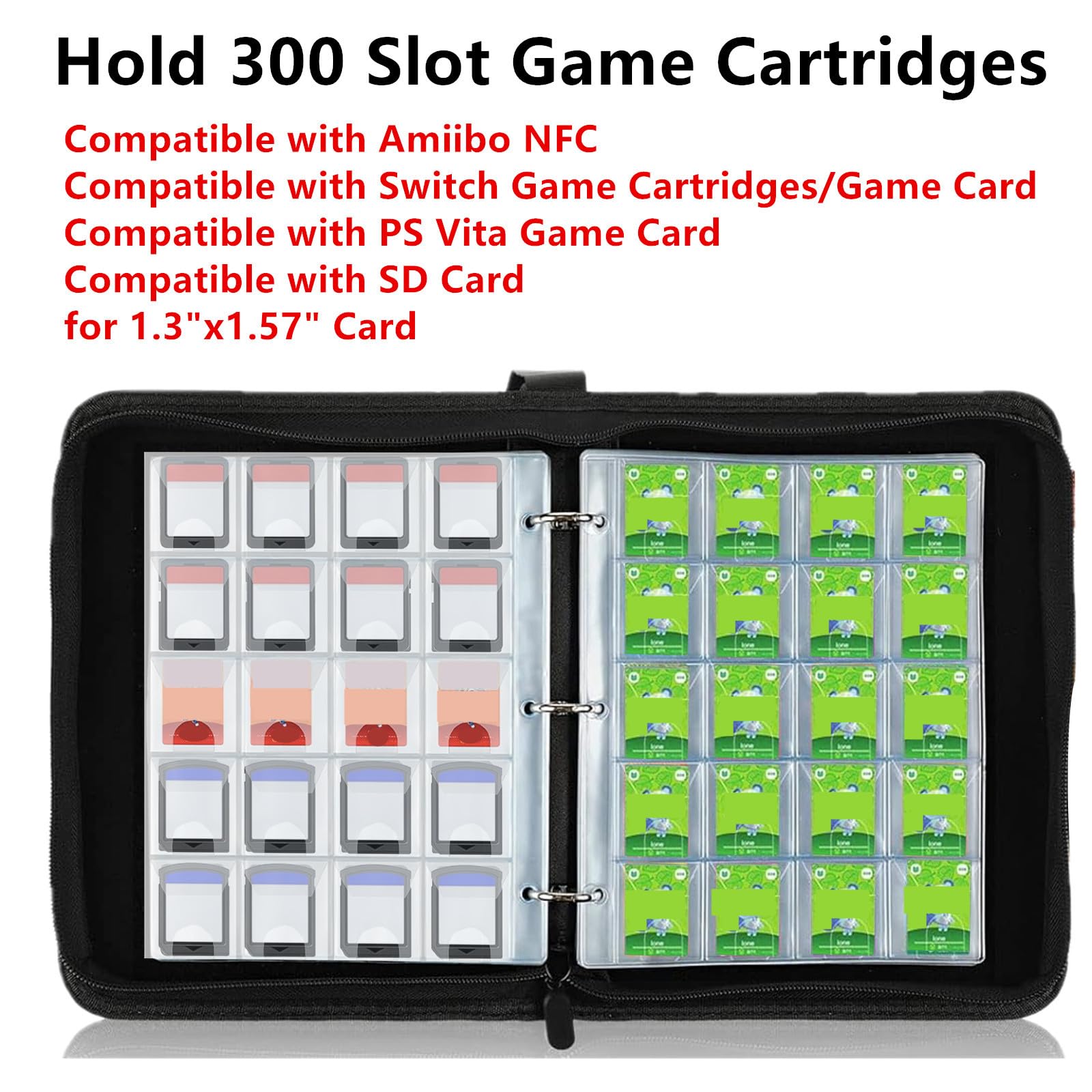Animal Crossing Amiibo Cards 300 Pocket Card Holder For Zelda Amiibo - NFC  Switch Game Cards Collection Binder Mini Amiibo Card Holder