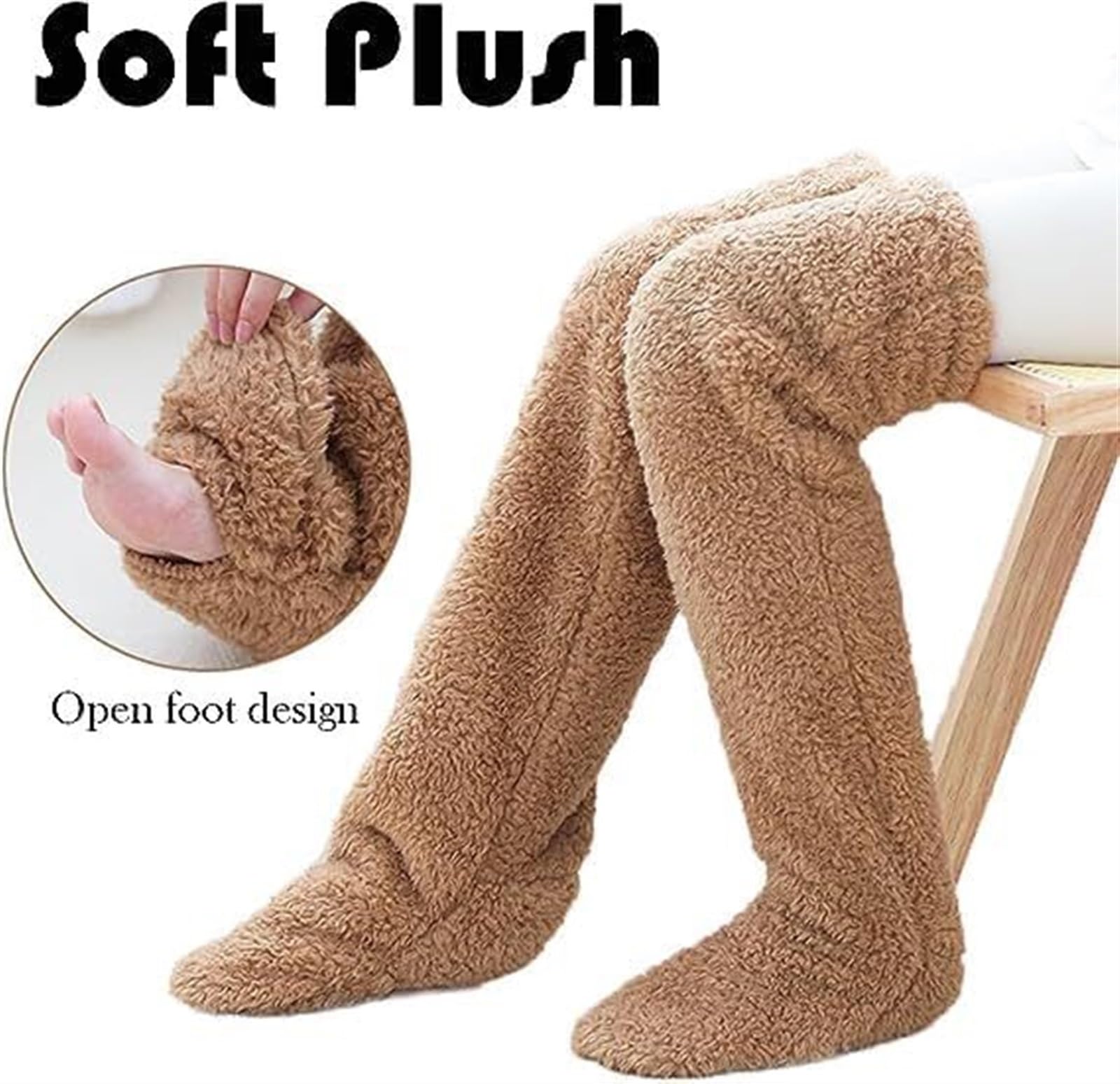 Teddy Legs Socks, Teddy Legs Long Socks, Over Knee High Fuzzy Socks, Fuzzy Thermal Home Sleeping Socks (blue Teddy Legs Socks, Teddy Legs Long Socks, Over Knee High Fuzzy Socks, Fuzzy Thermal Home Sleeping Socks (blue