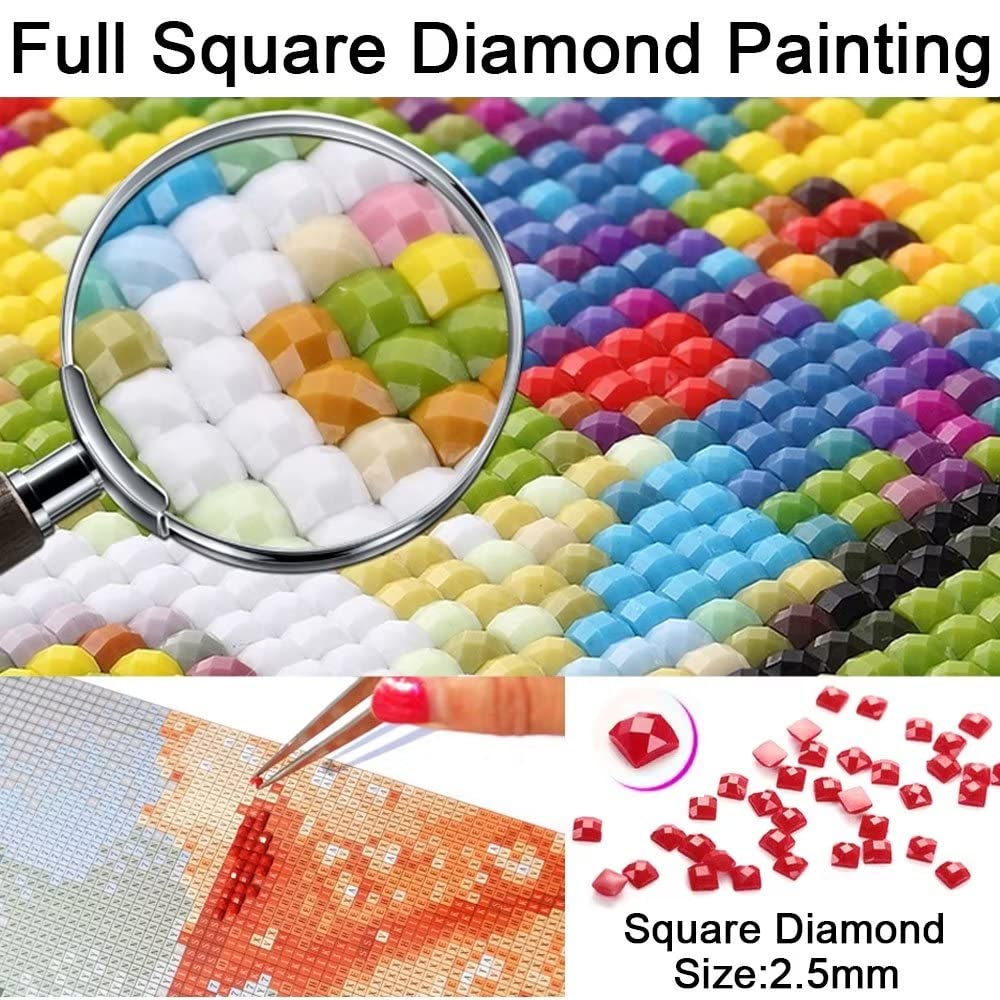 DIY Peinture Diamant 5D Colombe Blanche Broderie Au Point De Croix Faire Soi Même Peinture Au Numero Diamond Painting Strass Kit Complet Arts Artisanat Décoration Murale Maison 30x70cm