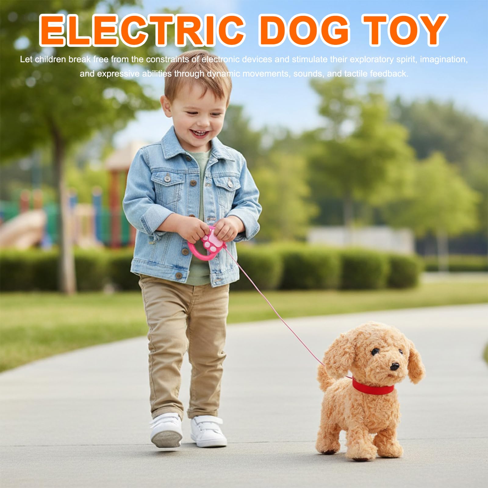 Froplay Chien Robot Interactif – Peluche Tactile, Sons Réalistes, Langue Qui Sort, Laisse Et Télécommande Incluses
