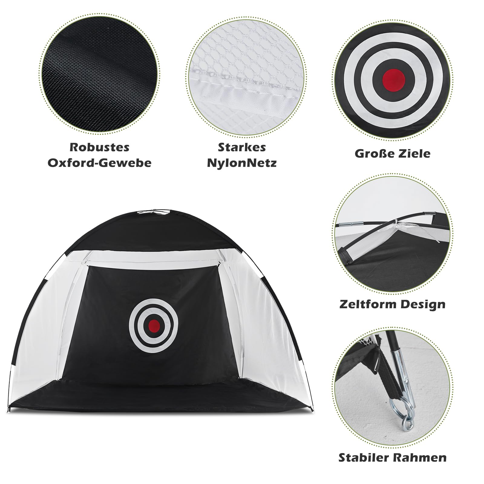 OFCASA Red de práctica de golf 10 x 7 pies plegable para jardín interior exterior