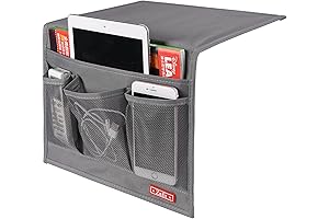 4-Pocket Bedside Organizer with Remote Holder