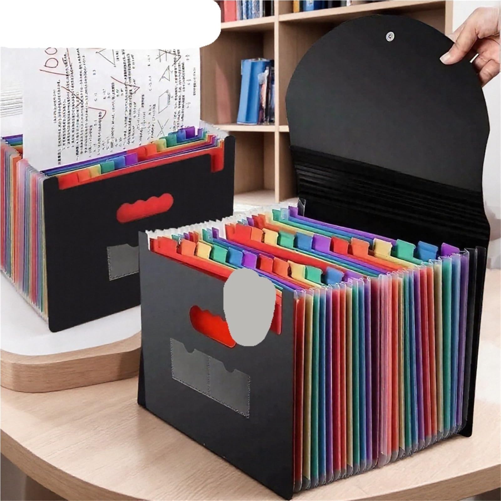 Organizer a Fisarmonica, Borsa Impermeabile for Documenti da Ufficio con griglia for Fisarmonica 13/25(25 Pockets)