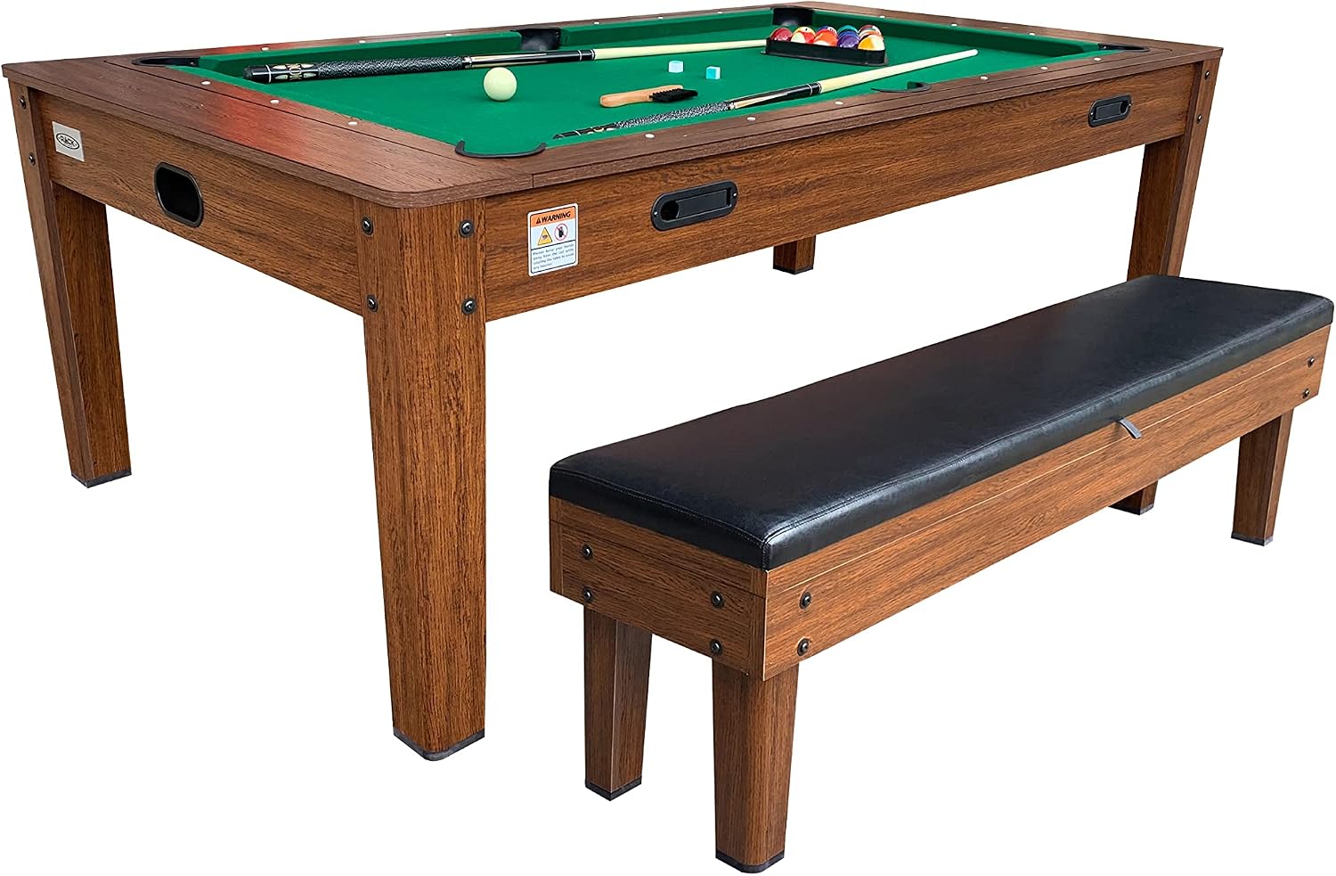 Luxor 7.5-Foot 4-in-1 Multi-Game Swivel Pool Table - Billliards/Pool, Ping Pong, Hockey & Dining