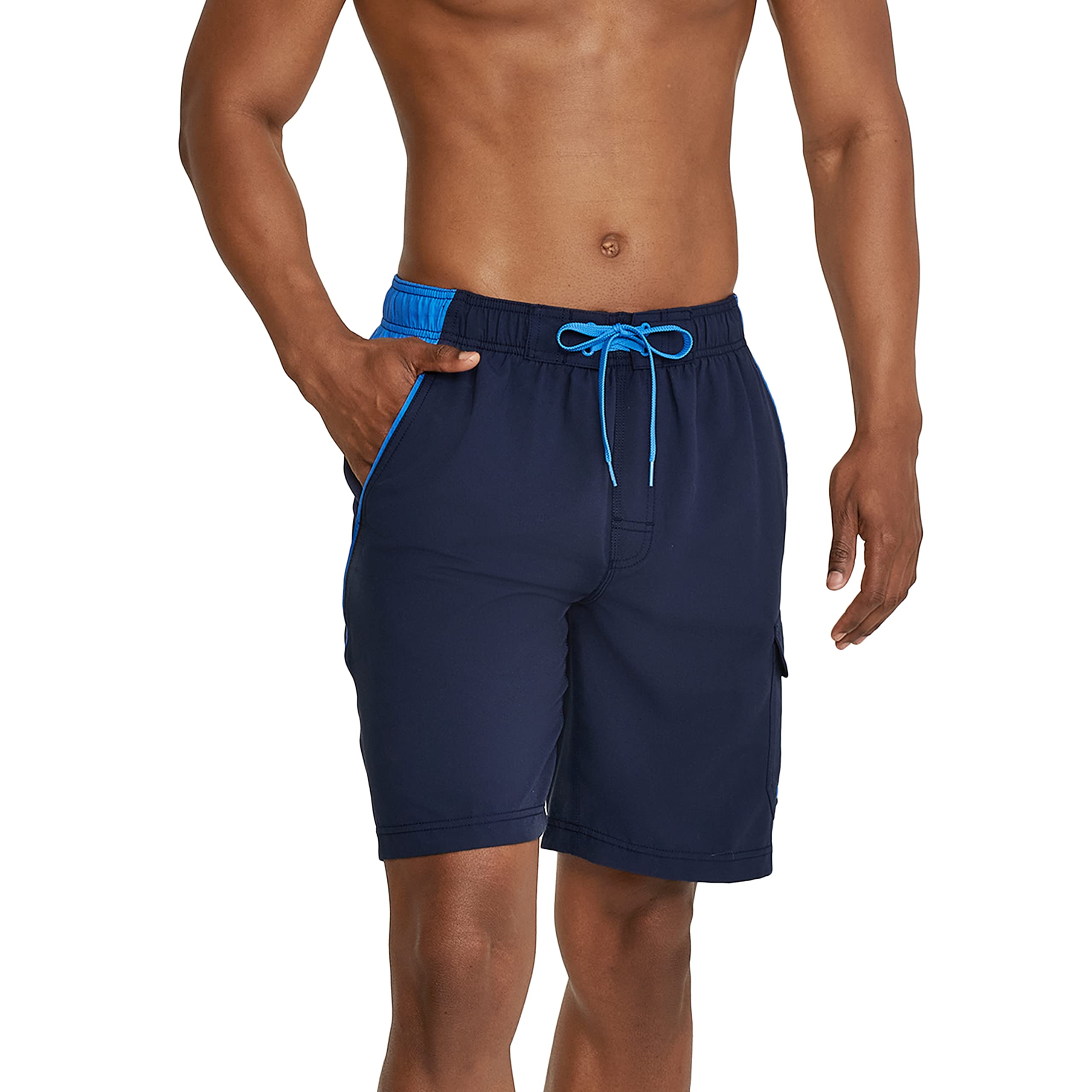 Speedo Men's Swim Trunk Knee Length Marina Sport Volley Peacoat/Palace