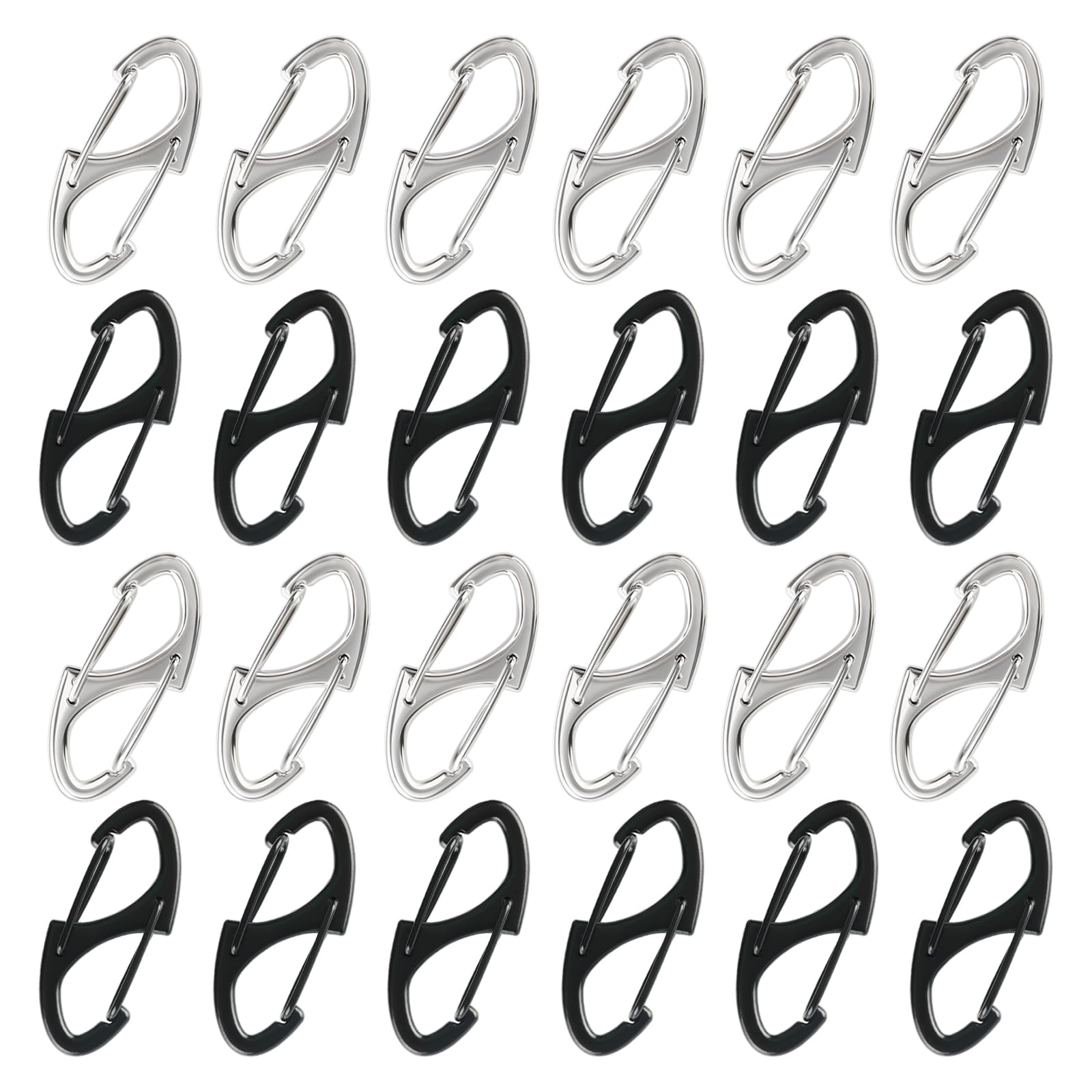 Photo 1 of 24 Pcs Zipper Clips Anti Theft, Dual Opening Theft Deterrent Clasps for Luggage, Backpack, Suitcase, Gym Bag, Travel Security & Hiking Gear, Prevent Theft & Hang Water Bottles