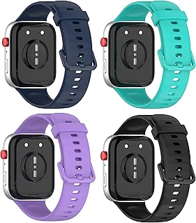 SMYAOSI Bracelet Compatible with Huawei Watch Fit3, Silicone Sport Bracelet for Huawei Watch Fit 3, Adjustable Bracelet Wo…