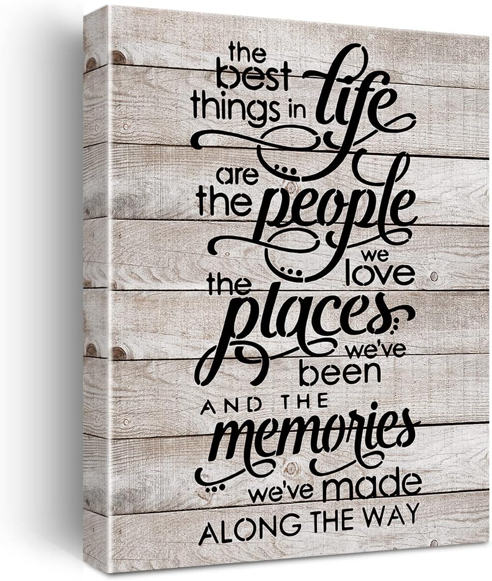 Inspirational Life Quote Canvas Wall Art the Best Things in