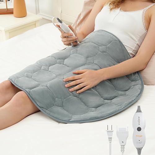 Drewin Manta térmica ponderada de 5 libras para relajación y calma, almohadillas eléctricas portátiles de 24 x 29 pulgadas para rodilla y hombro de