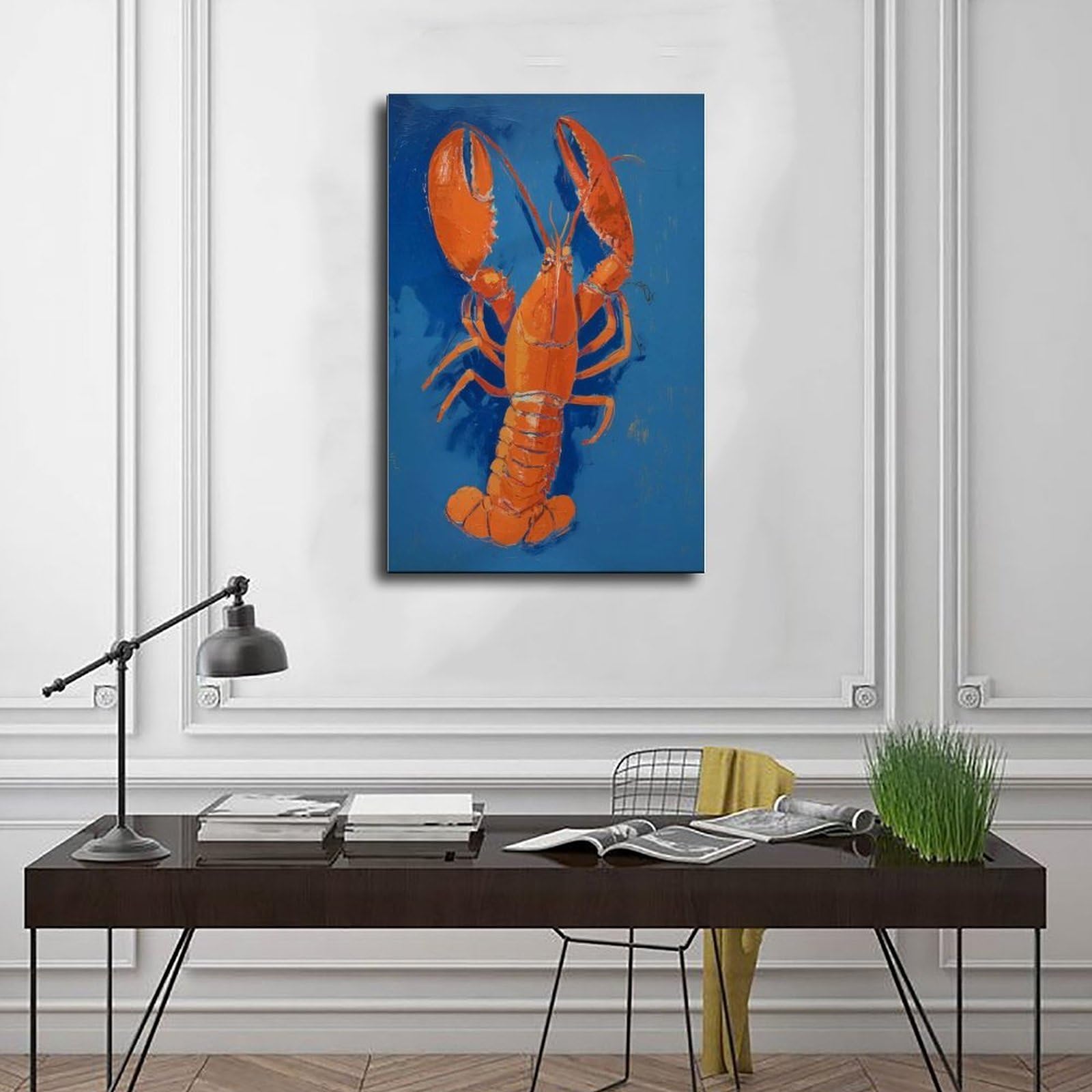 Stampa su tela con aragosta, decorazione per camera da letto, ufficio, stanza, regalo, 30 x 45 cm