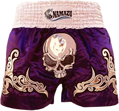 NAMAZU Pantalones cortos Muay Thai para hombres y mujeres, pantalones cortos de kickboxing de alta calidad para gimnasio y boxeo.