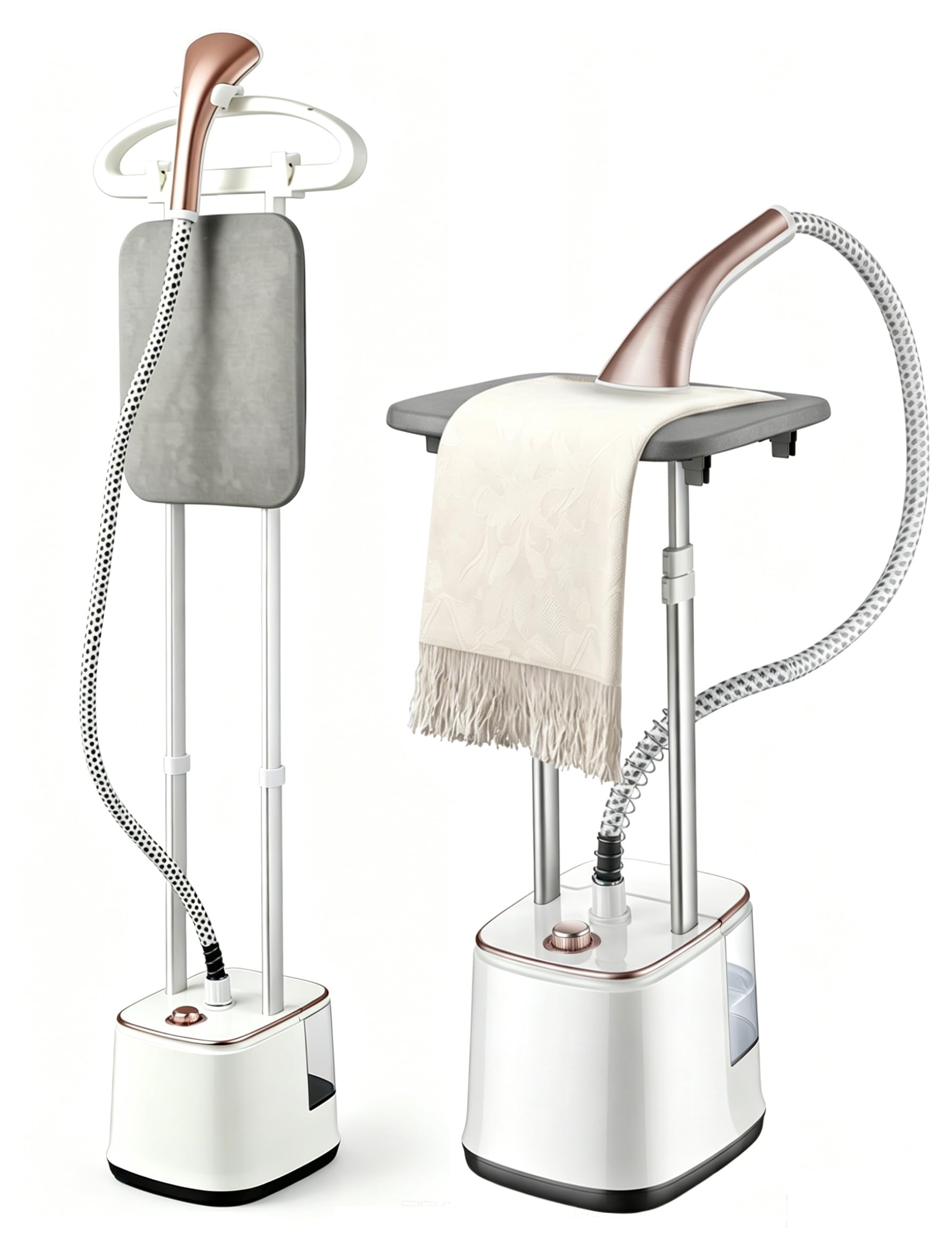 Plancha de vapor vertical, 2 en 1, plancha de vapor con tabla de planchar | estación de planchado de vapor de 2000 W y cepillo de vapor con 10 niveles de vapor, tanque de agua de 2,7 L