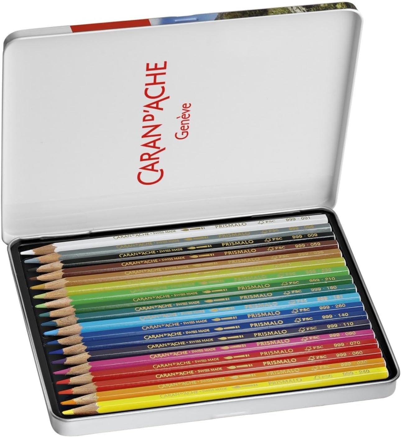 Caran d'Ache Tin of 18 Prismalo Aquarelle Pencils