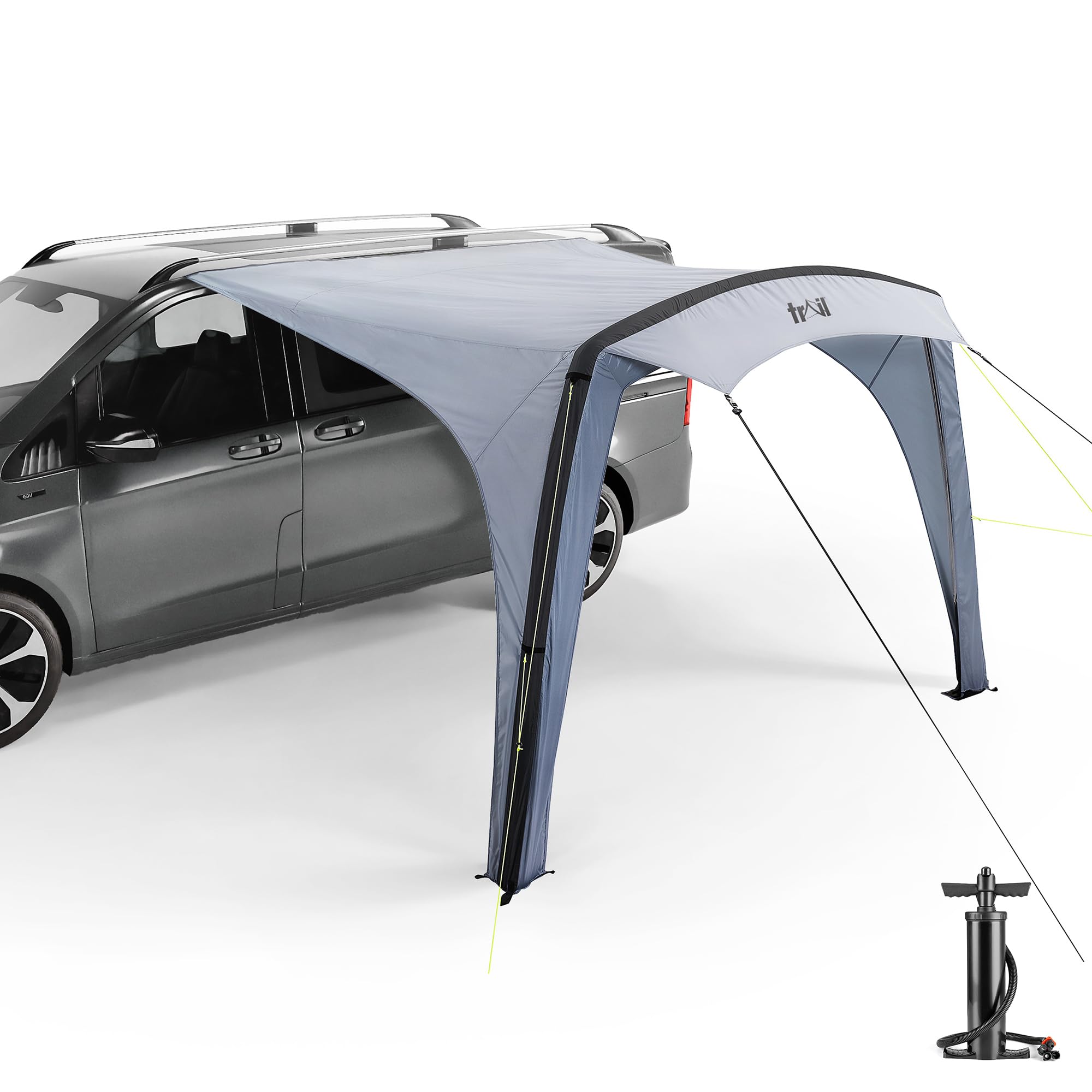 Trail Air Sun Canopy for Campervans & Motorhomes, Inflatable Shelter with Safety Purge Pump, 5000mm Waterproof, UPF50+ UV Protection, Kador Strip & Throw-Over Lines, Carry Bag, 300 x 220 x 210cm