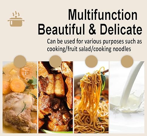 Miniatura 2 de Olla de cocina de vidrio  Cacerola de vidrio de borosilicato resistente al calor juego de utensilios de cocina hechos a mano para estufa segura para