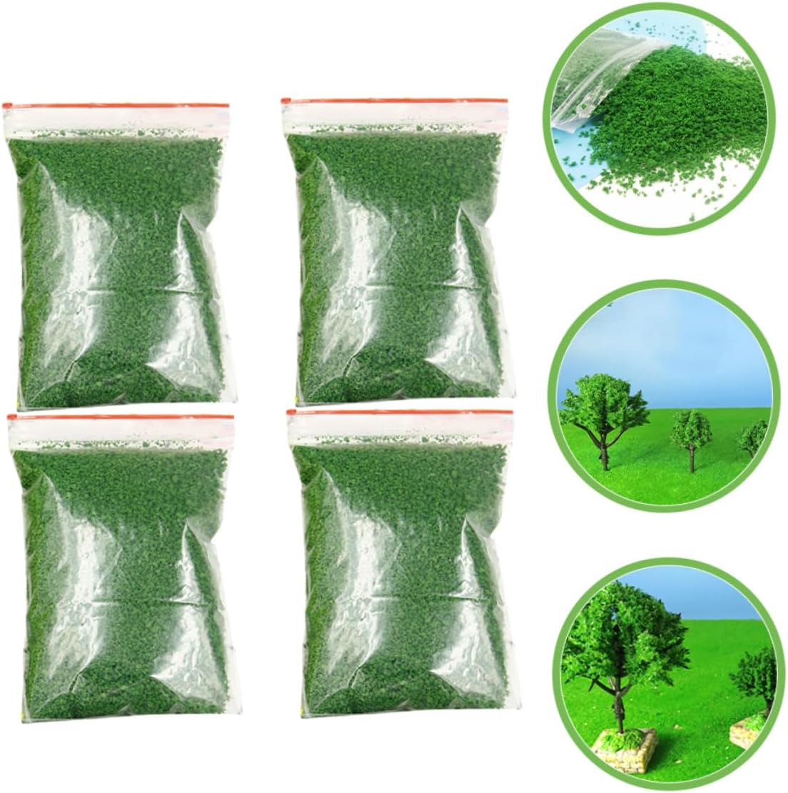 SUPVOX 4packs Miniature Garden Decoration Static Grass Scenery Grass Fake for Crafts Bonsai Materials