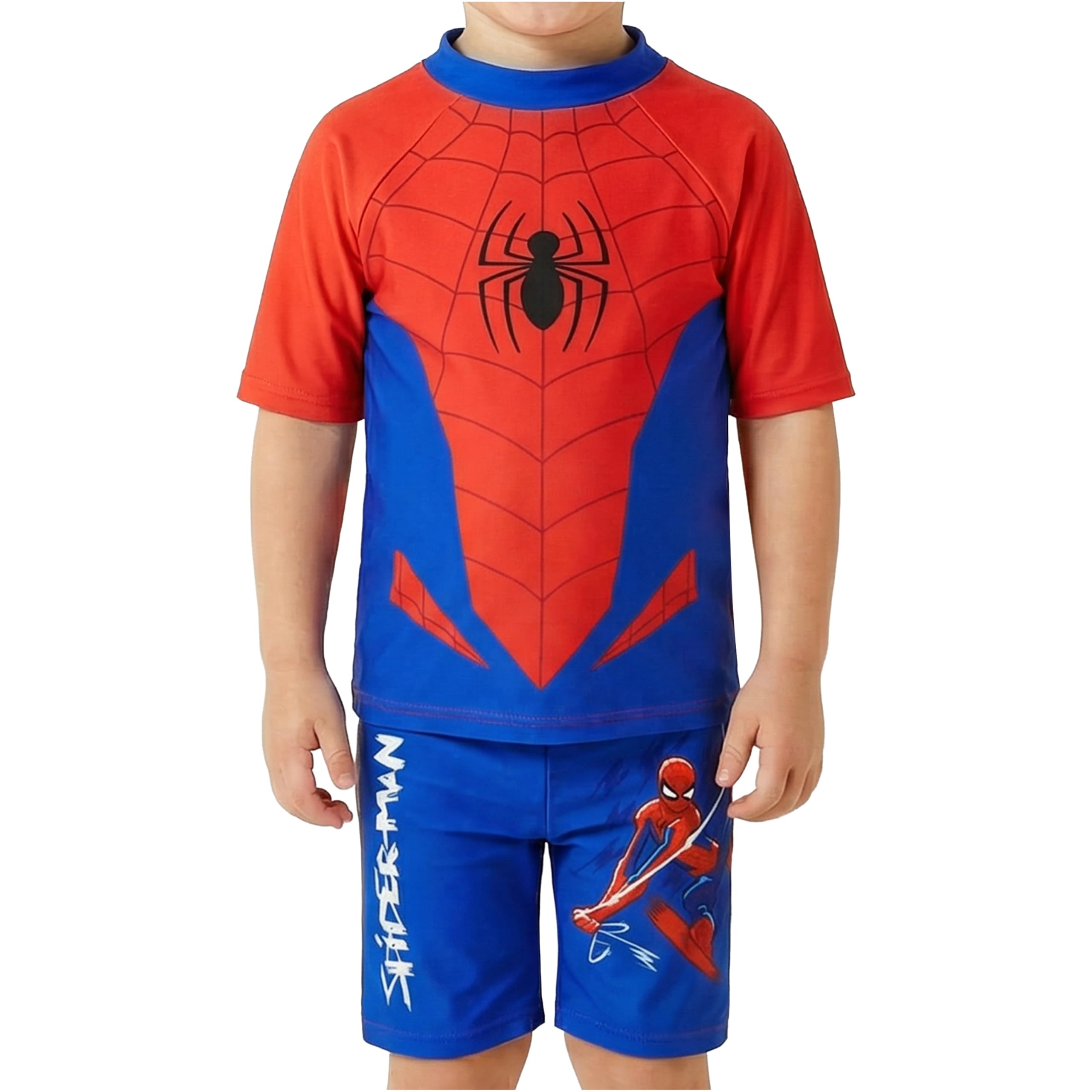 Minions | Spiderman | Hot Wheels Schwimmanzug Kinder Jungen Badeanzug Set Zweiteilig, Schwimmshirt & Badehose, Urlaub Zubehör, Geschenke für Jungs