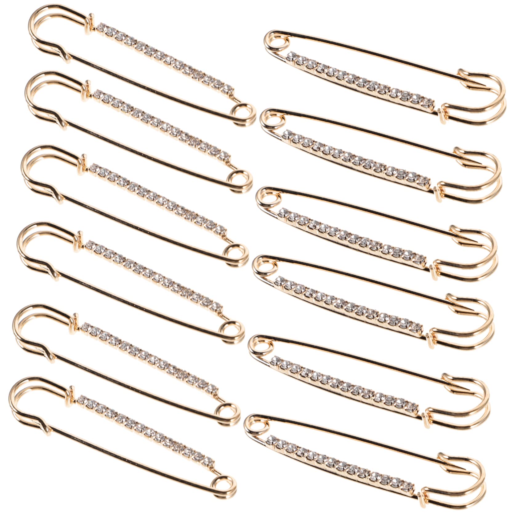 Lurrose 60piezas Alfileres De Seguridad De Rhinestones Broches Decorativos y Prácticos Para Ropa Fáciles De Usar y Almacenar Perfectos Para Manualidades y Accesorios De Moda