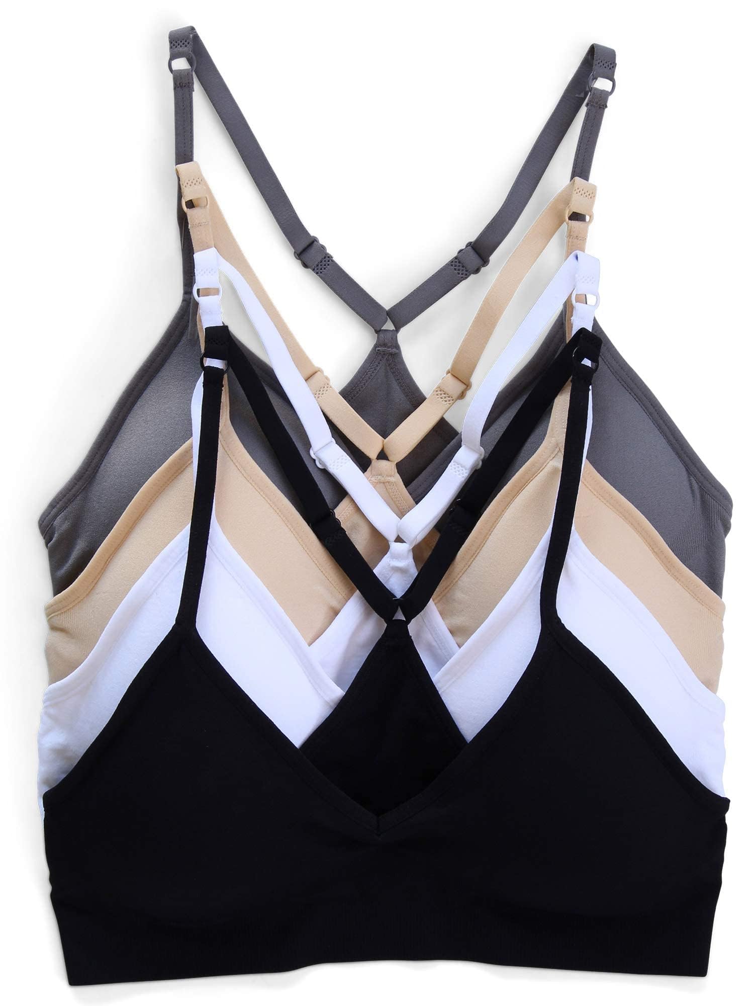 Kalon Lot de 4 Soutiens-Gorge de Sport sans Coutures pour Femme