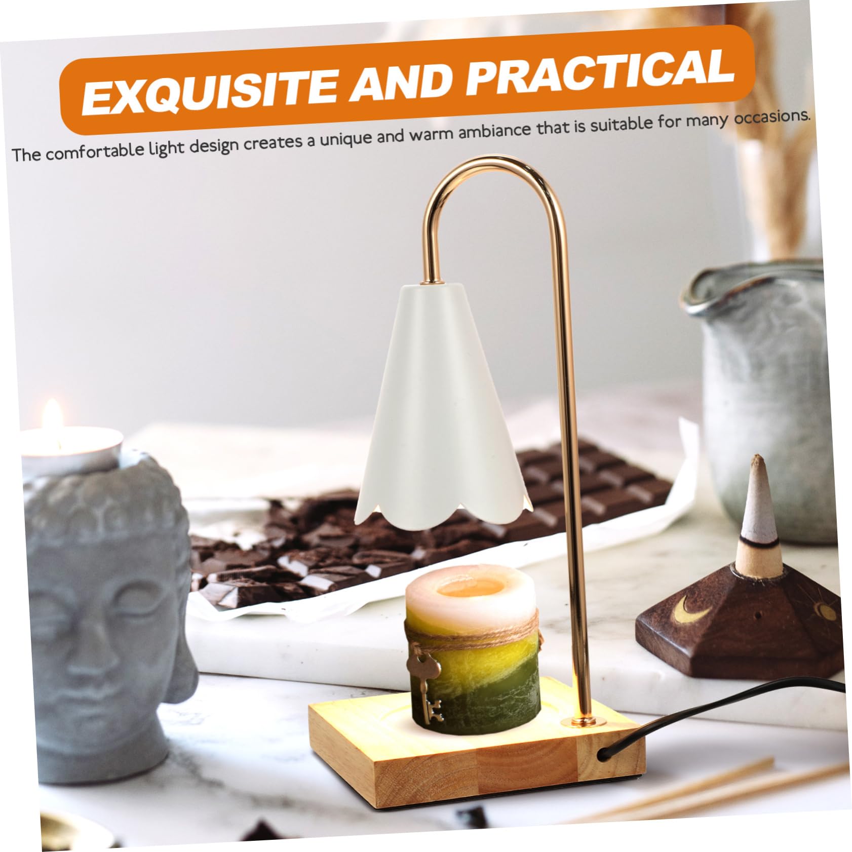 GRIRIW 1 Set Melting Candle Lamp Candle Melting Lamp Light Candle Warmer Lamp Candle Warmers Lamp Tealight Wax Warmer Candle Lamps Warmer Lantern Candle Warmer Candle Warming Lamp