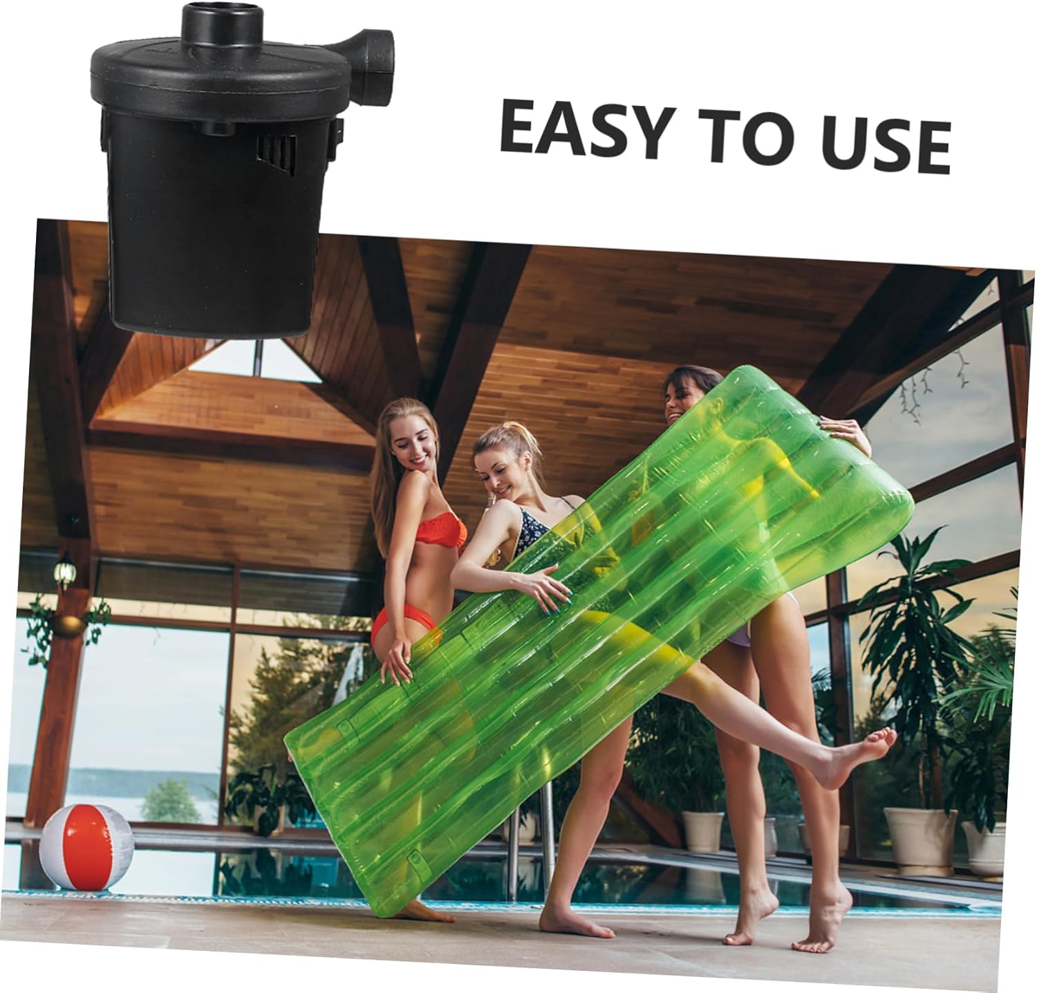 Luxshiny Rechargeable USB Electric Air Pump for Air Mattress Portable Inflator with High Speed Motor Compact Compatibility for Easy Inflation of Pool Floats