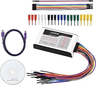 HAVOU 16 Channels Logic Analyzer USB 2.0 Interface 100MHz Sampling Rate Supports PC Software for Timing Judgment and Analysis