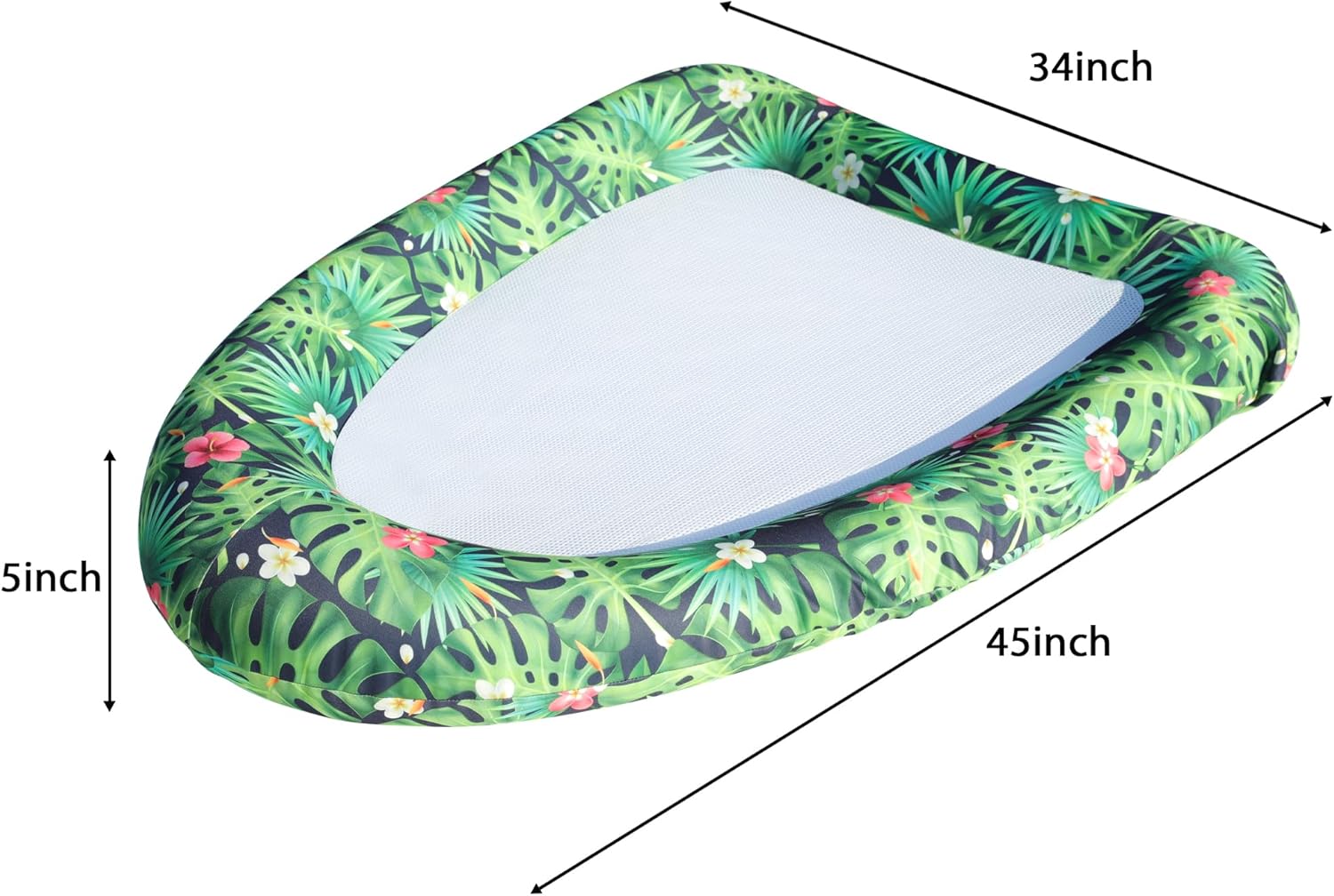 Inflatable Pool Float for Adults, Fabric Covered Pool Chair Float for Pool Floating, Adult Pool Floats for Lake, Beach Floaties