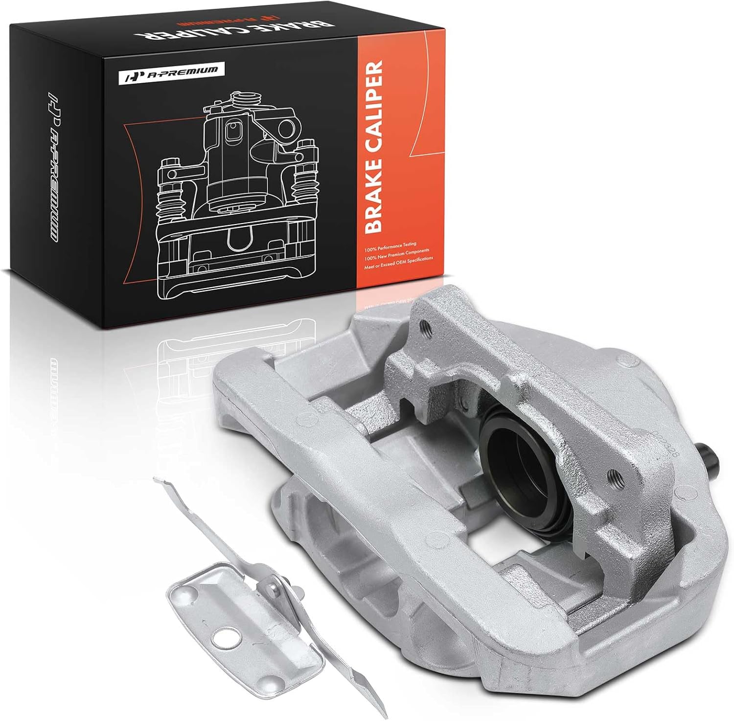 A-Premium Disc Brake Caliper Assembly with Bracket Compatible with BMW 525i 2004-2006, 528i 2008-2010, 530i 2004-2007 - Front Right Passenger