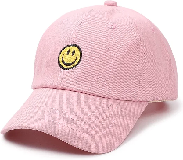 SONMONY Smile Face Toddler Baseball Cap Boy Baseball Hats Kids Washed Funny Hats Adjustable Cute Caps for 3-12 Years…