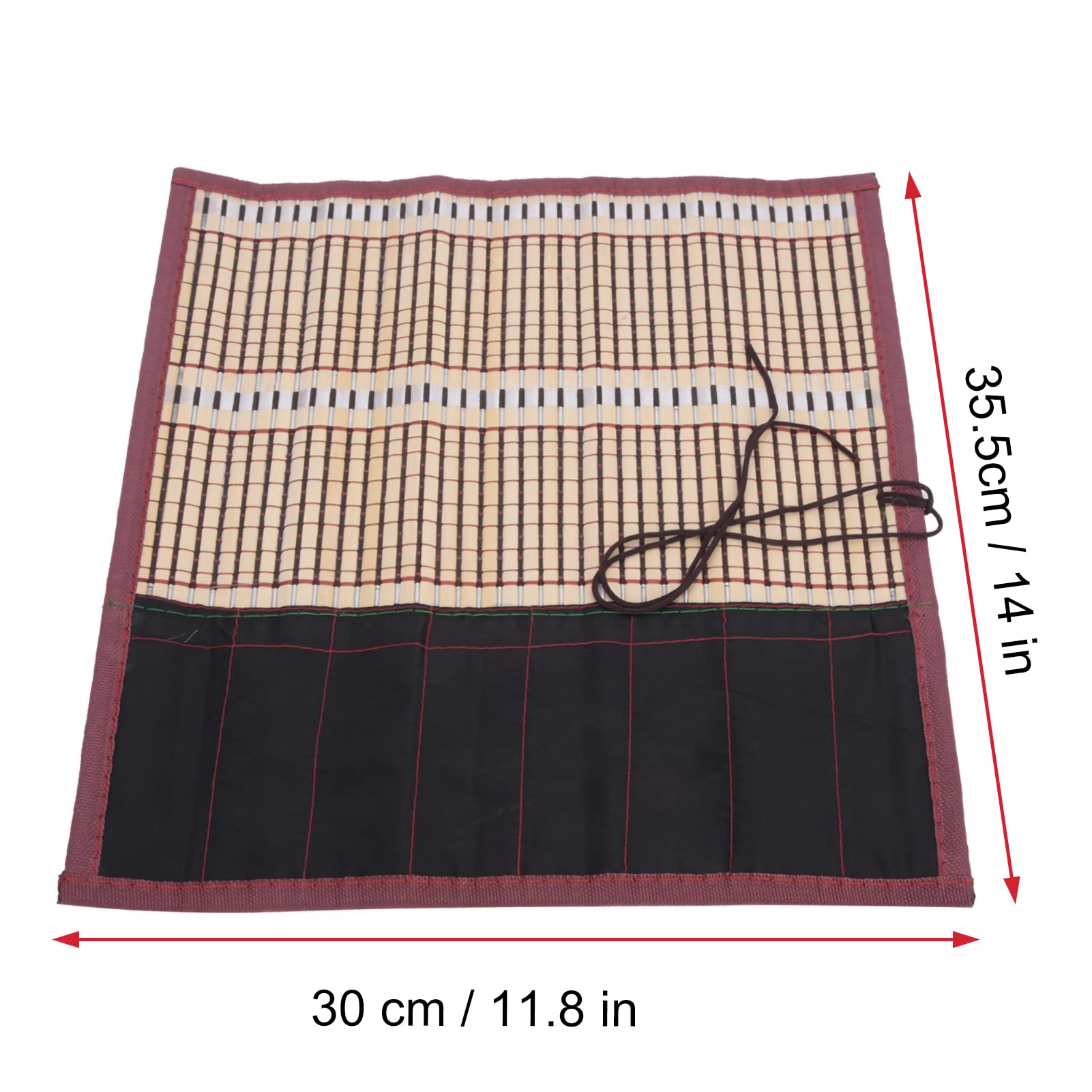 Bambus-Pinselrolle, Pinseletui, 38 X 6 X 2 Malpinsel, Bambus-Rolltasche, Kalligraphie-Stiftetui, Vorhang-Pack, Kunstbedarf