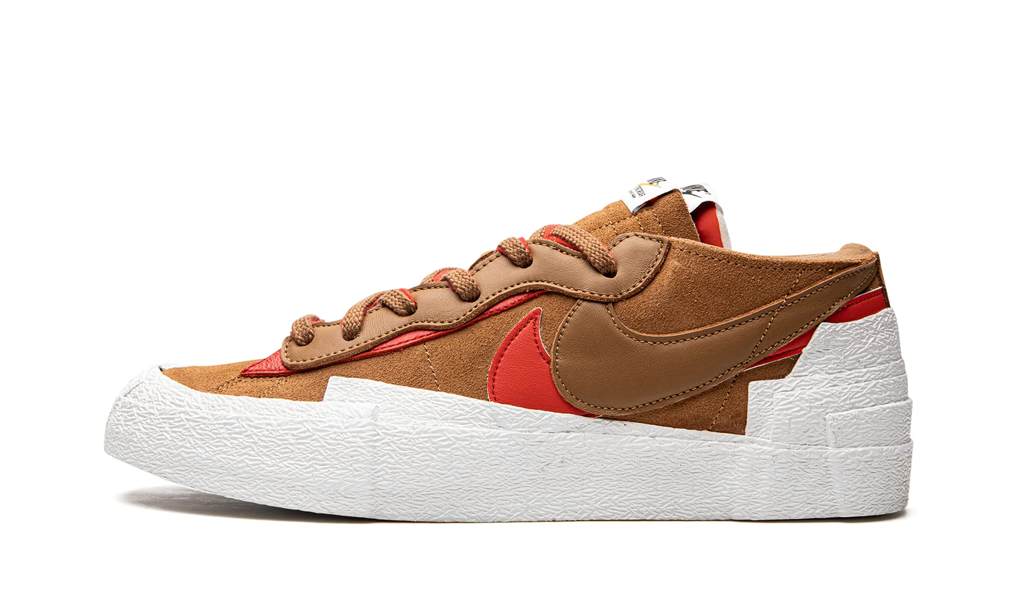 sacai blazer low british tan on feet