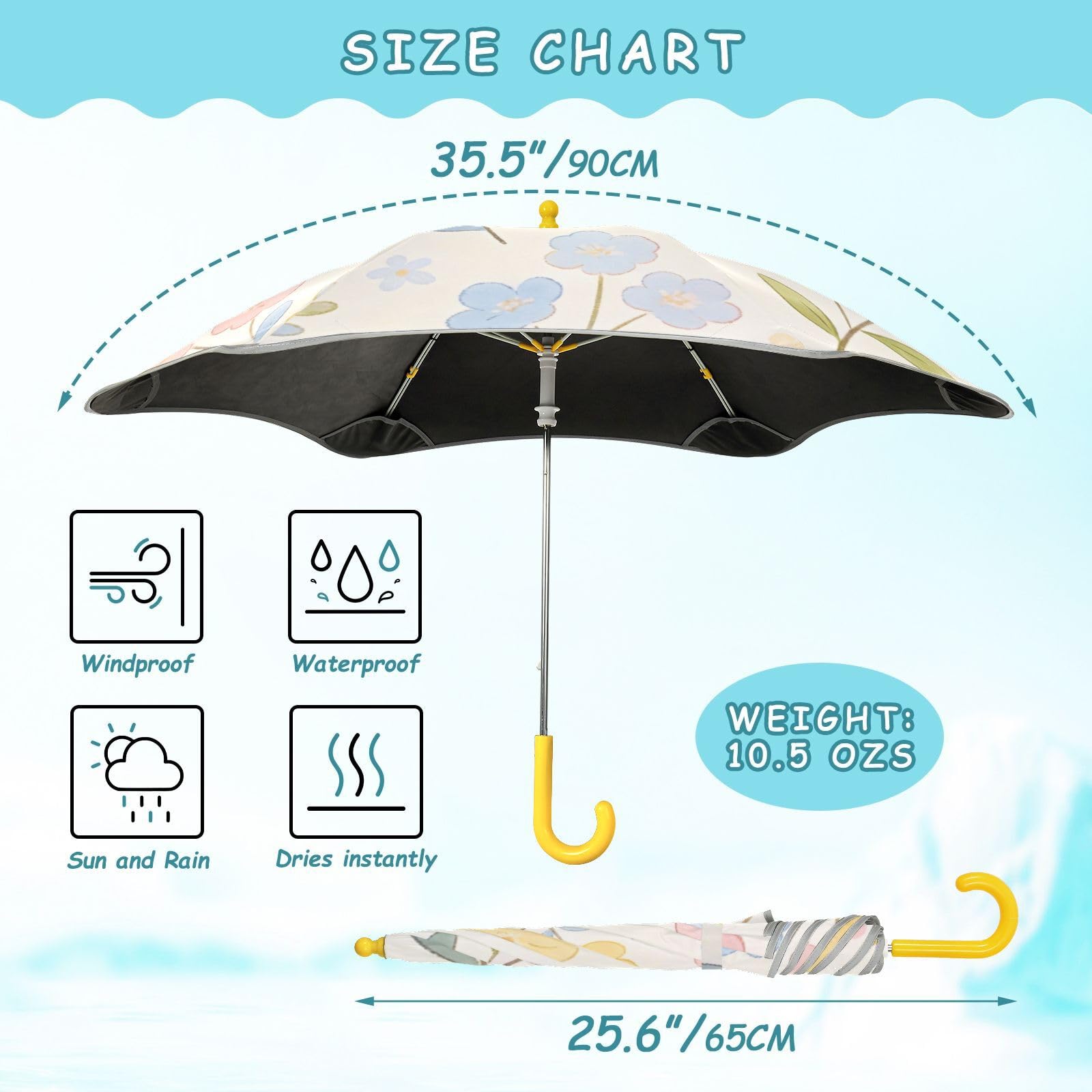 GuoChe Parapluie léger avec cadre antirouille