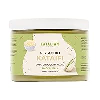 Vista 20 de EATALIAN by AMZ BETTER Crema de proteína de pistacho crujiente untable 7 oz/200 gr, crema de pistacho con granos, pasta de proteínas, sabor dulce