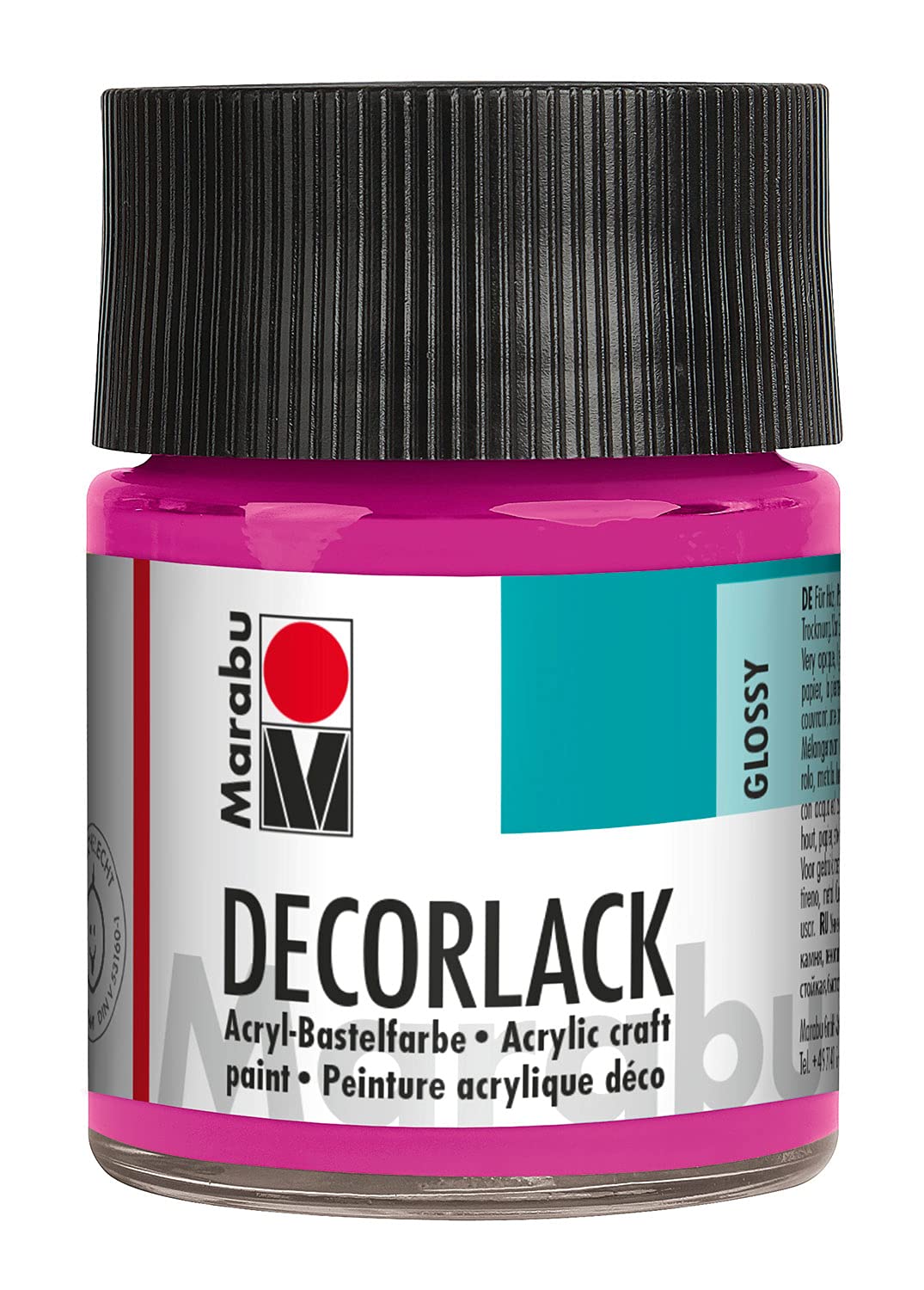Marabu Decorlack Acryl Magenta 014 – 50 Ml, Hochglänzend, Für Alle Bastelprojekte
