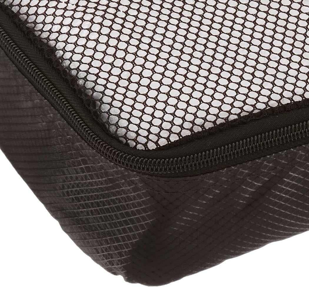 Amazon Basics 4 Piece Packing Travel Organizer Cubes Set - Slim, Black