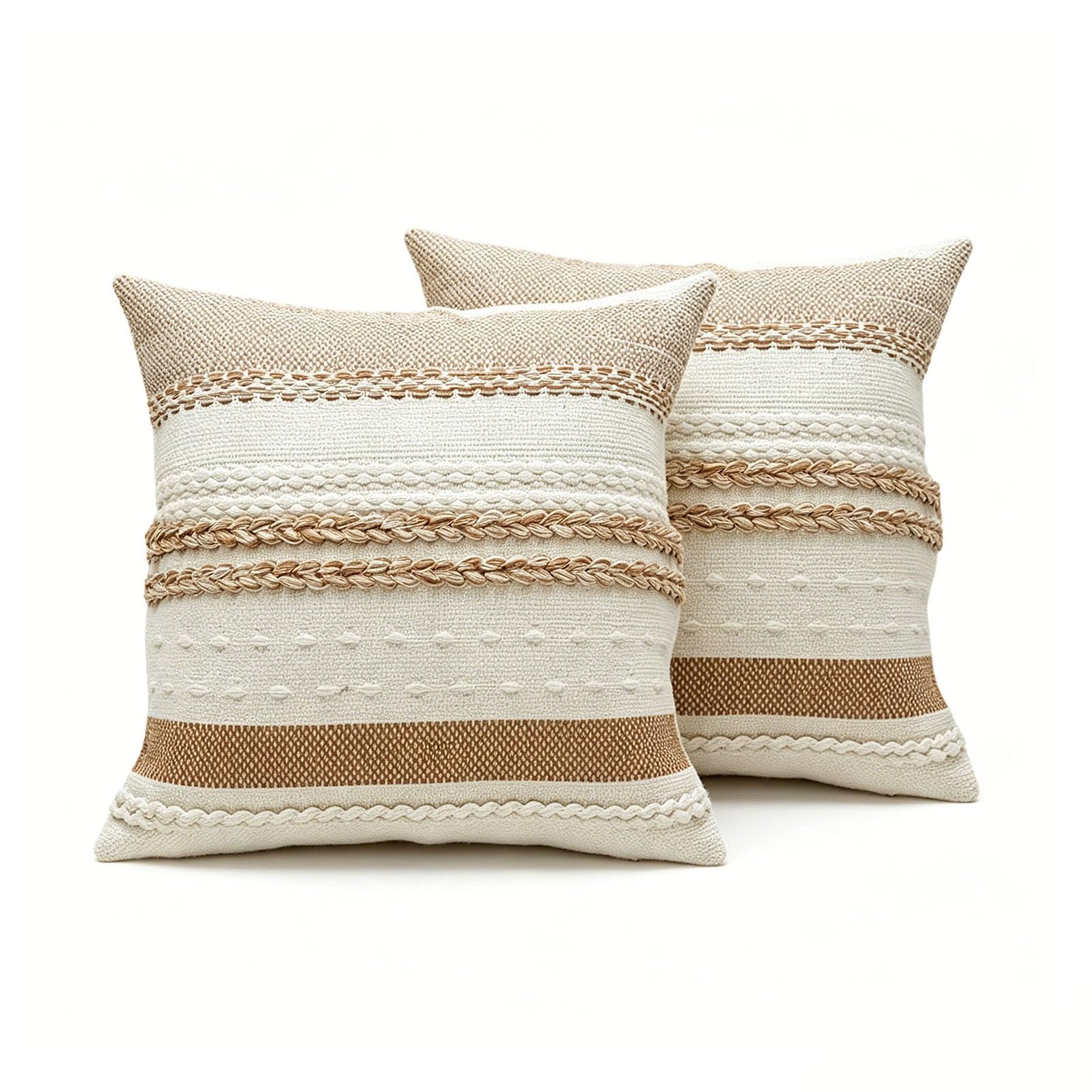 BCCIAPLN Boho Throw Pillow Covers,Textured Decorative Couch Pillow Cases