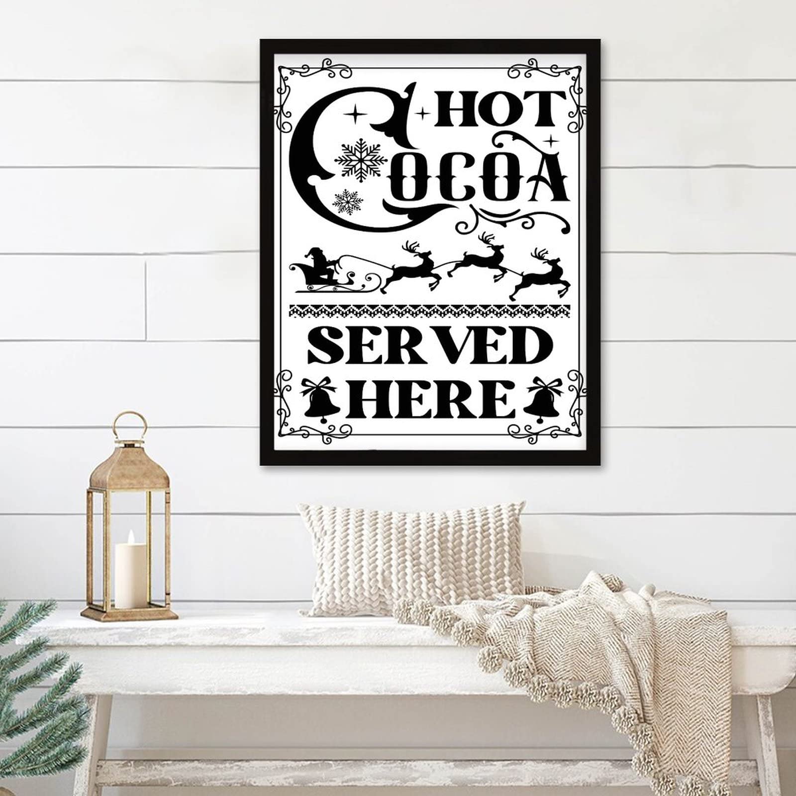 Impression de citation inspirante Hot Cocoa tableau encadré bien-être