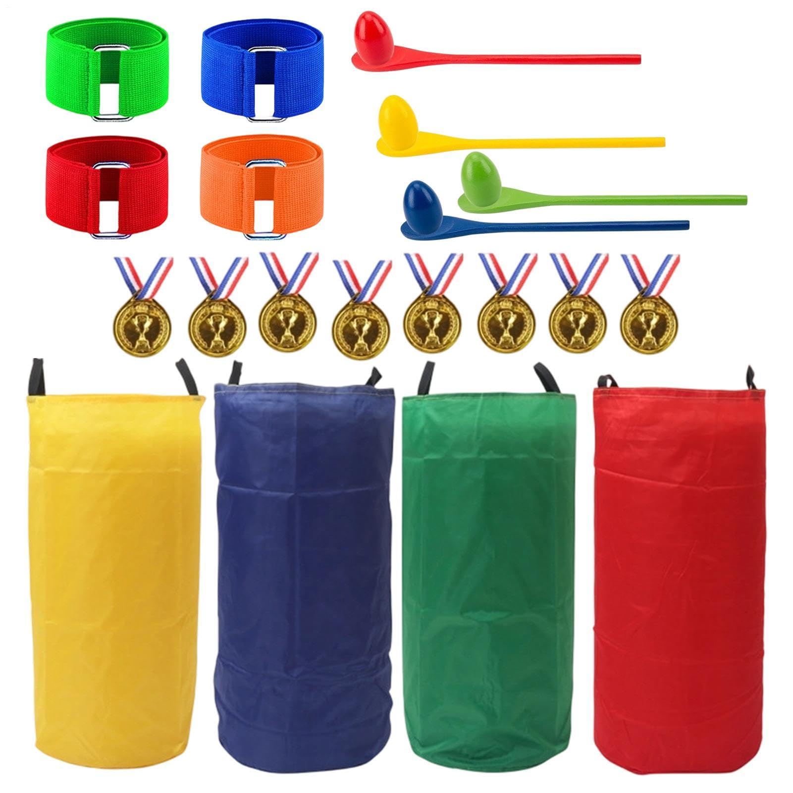 Field Day Spiele Für Kinder 24-Teiliges Lustiges Interaktives | Bean Bag Toss Spiel Party-Zubehör Outdoor-Schulhof, Schulsportfest, Rasenspiele und Karnevalsparty