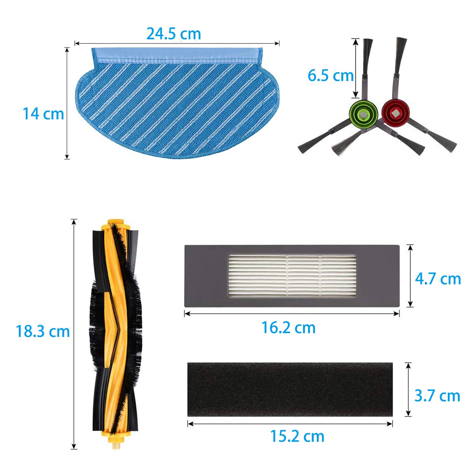 Ruota sinistra e destra per aspirapolvere originale per Ecovacs Deebot OZMO 950/ 920/ T5/ N5/ DX62/ DX93/ DX33/ DX32 pezzi di ricambio  6