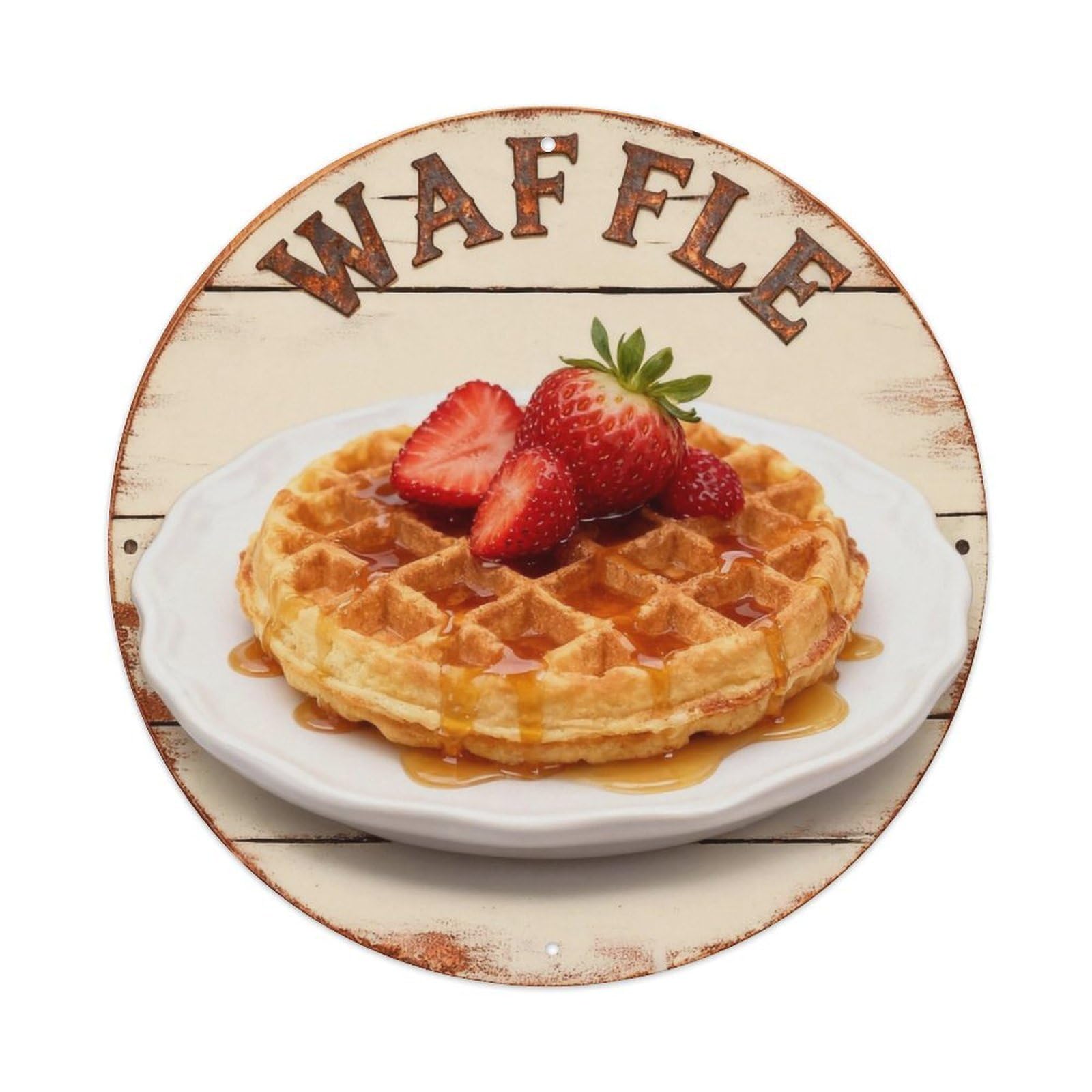 Waffle Sign Metal Tin Sign Plaque