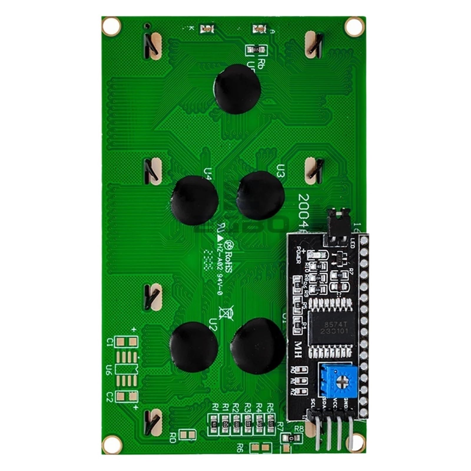 QAXIOQCS 1PCS LCD2004+I2C 2004 20x4 2004A Blue Screen HD44780 Character LCD/w IIC/I2C Serial Interface Adapter Module(Blue i2c 1PCS)