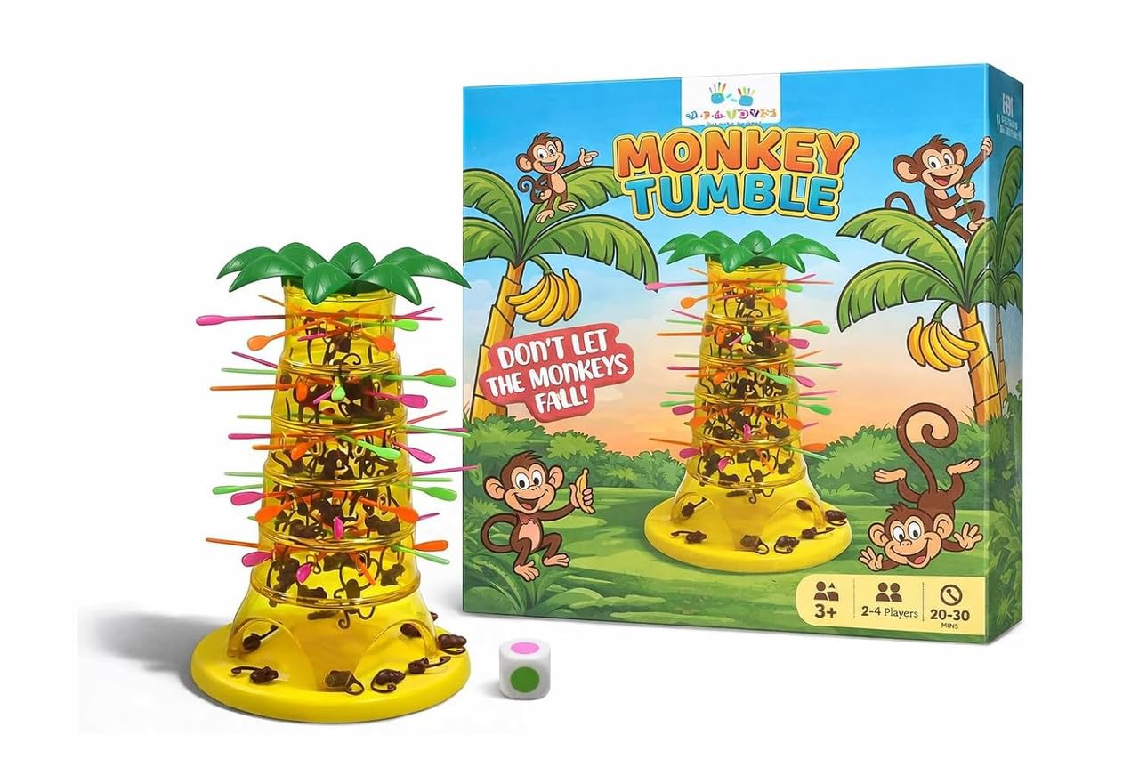 Tumbling Monkeys Game for Kids, Falling Monkeys Challenging Game, Interactive Fun Board Toys(Multicolor)-image-45