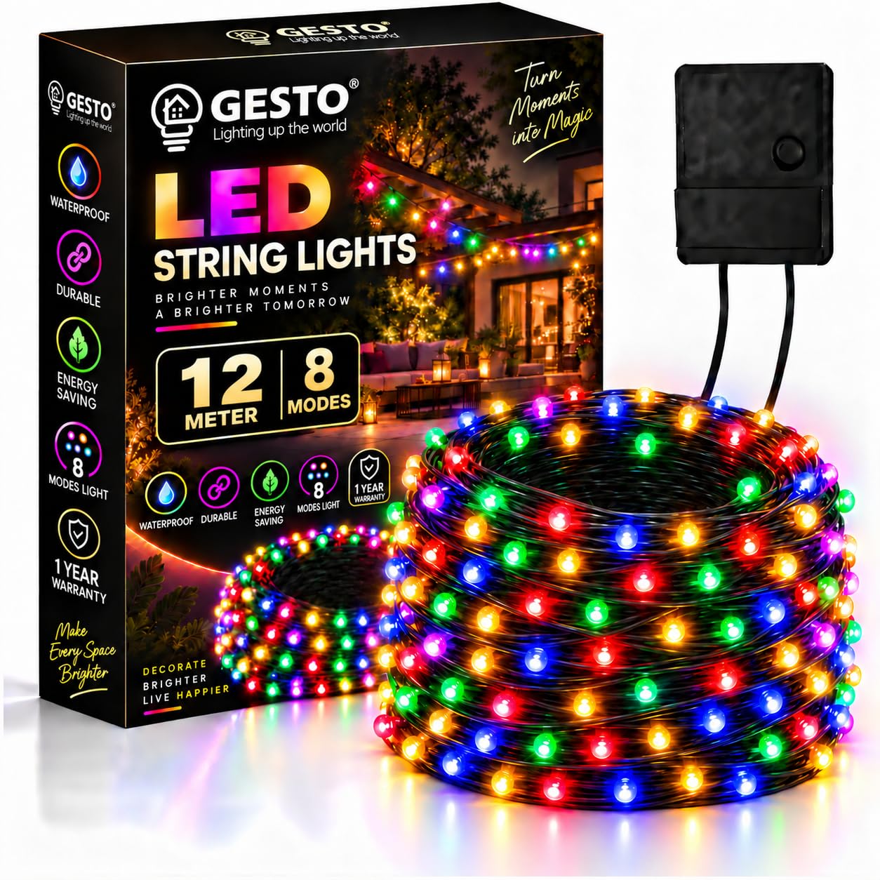 Pink LED String Lights - 20M Glow for Home & Events -14