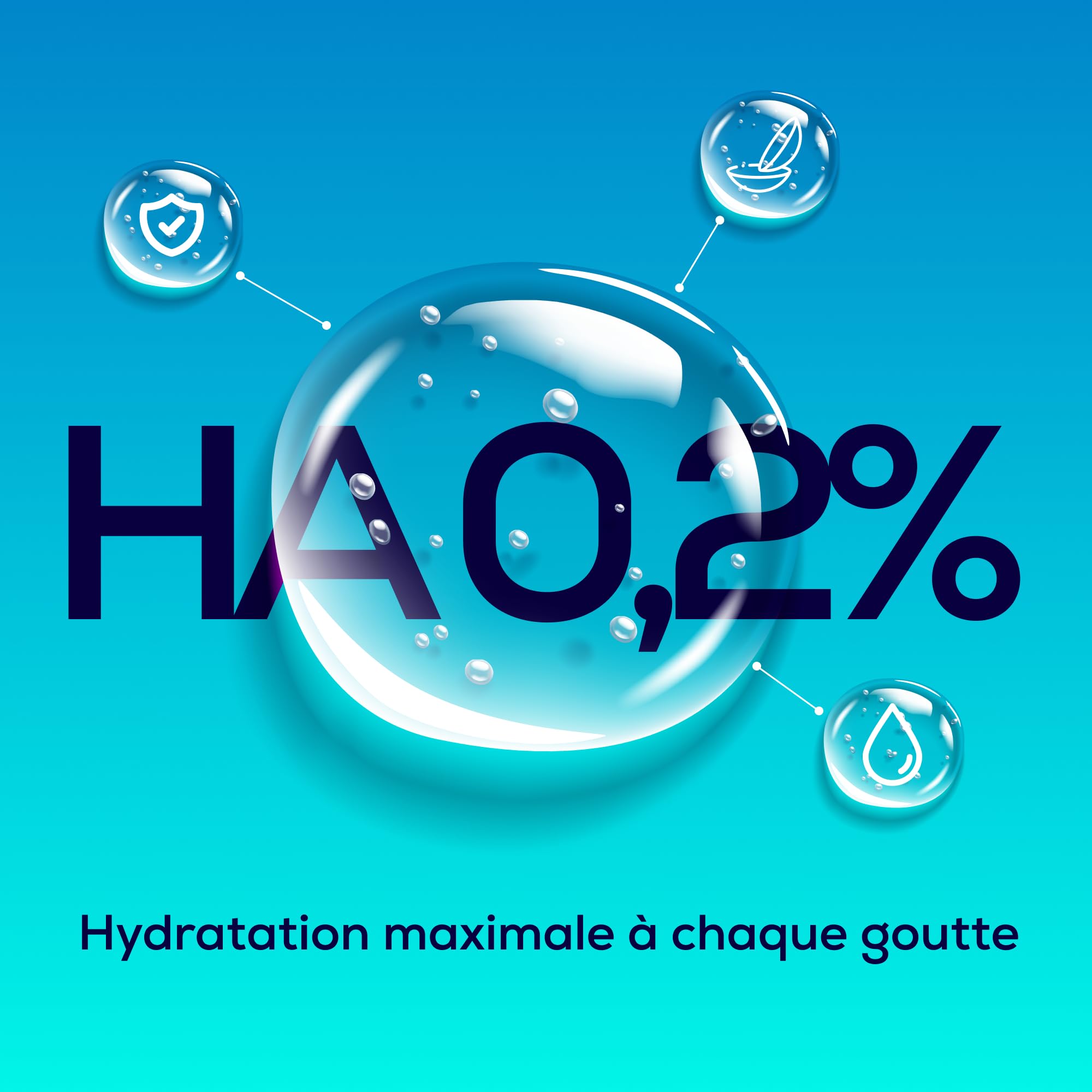 Larmes Artificielles avec 0,2% d’Acide Hyaluronique – Gouttes Oculaires pour Yeux Secs, Hydratation Intense, 2 x 15 ml